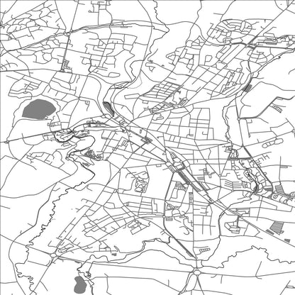 ROAD MAP OF FOUGERES, FRANCE BY MAPBAKES