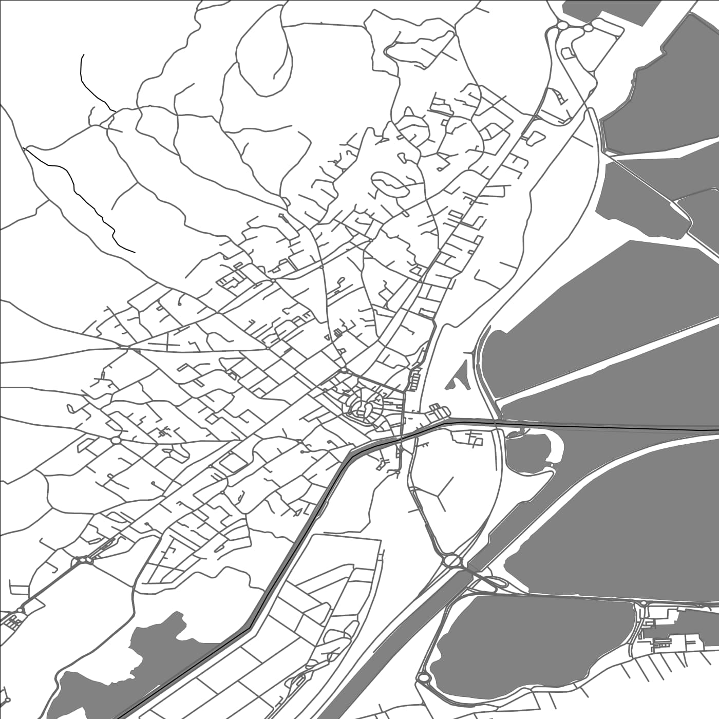 ROAD MAP OF FRONTIGNAN, FRANCE BY MAPBAKES