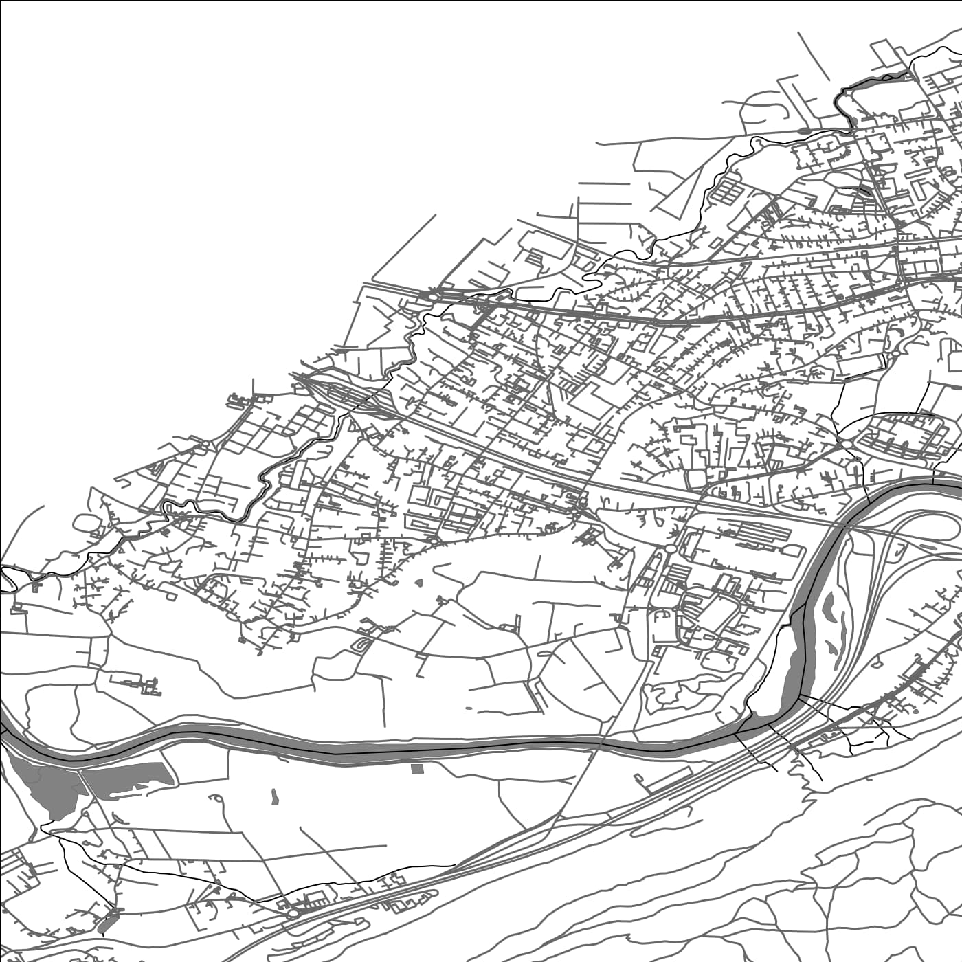 ROAD MAP OF GAILLARD, FRANCE BY MAPBAKES