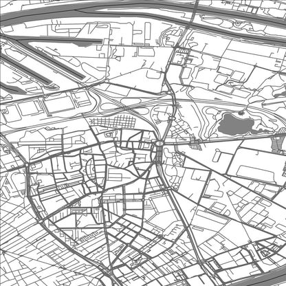 ROAD MAP OF GENNEVILLIERS, FRANCE BY MAPBAKES