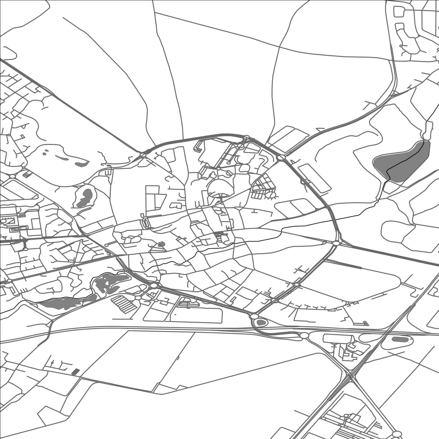 ROAD MAP OF GONESSE, FRANCE BY MAPBAKES