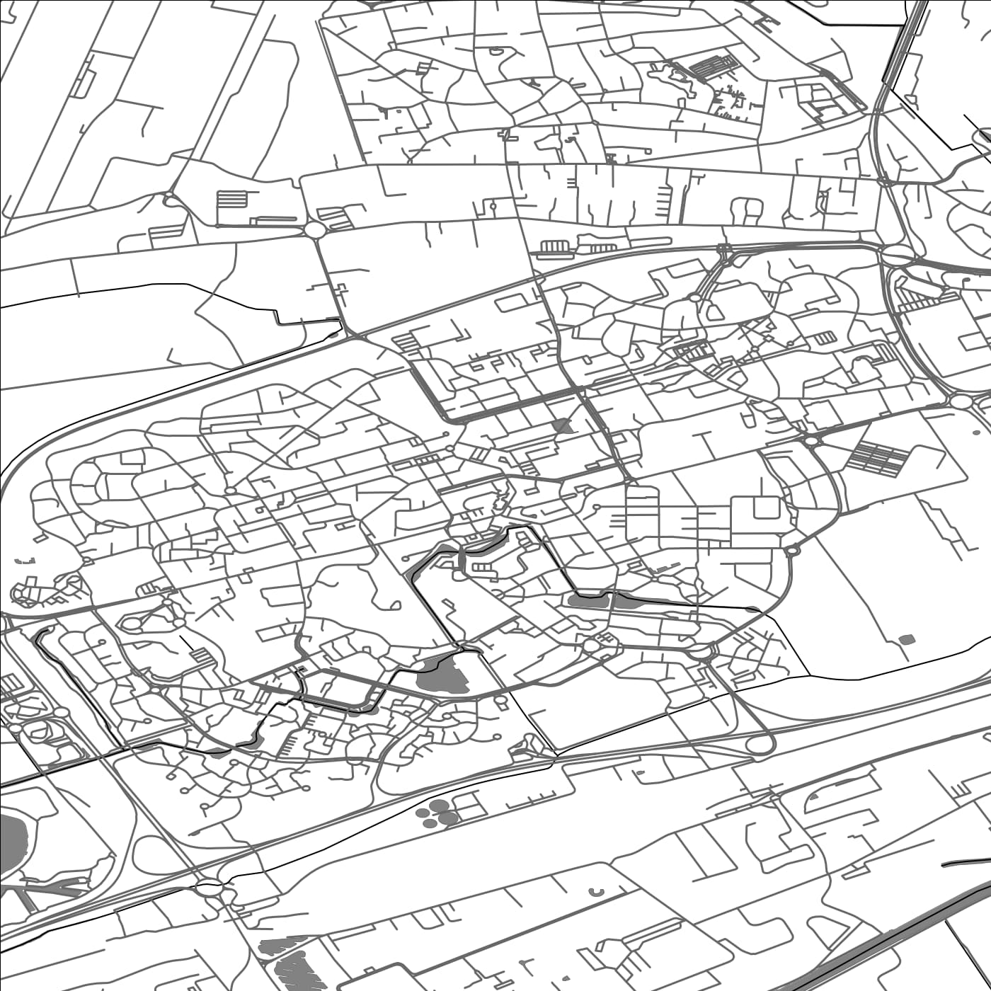 ROAD MAP OF GRANDE-SYNTHE, FRANCE BY MAPBAKES