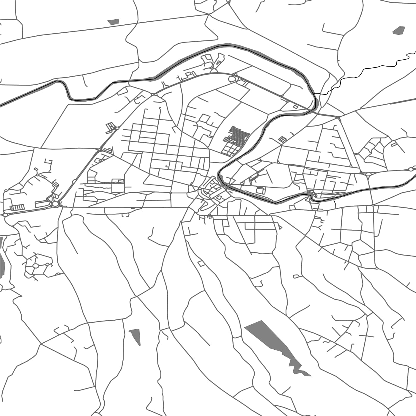 ROAD MAP OF GRAULHET, FRANCE BY MAPBAKES