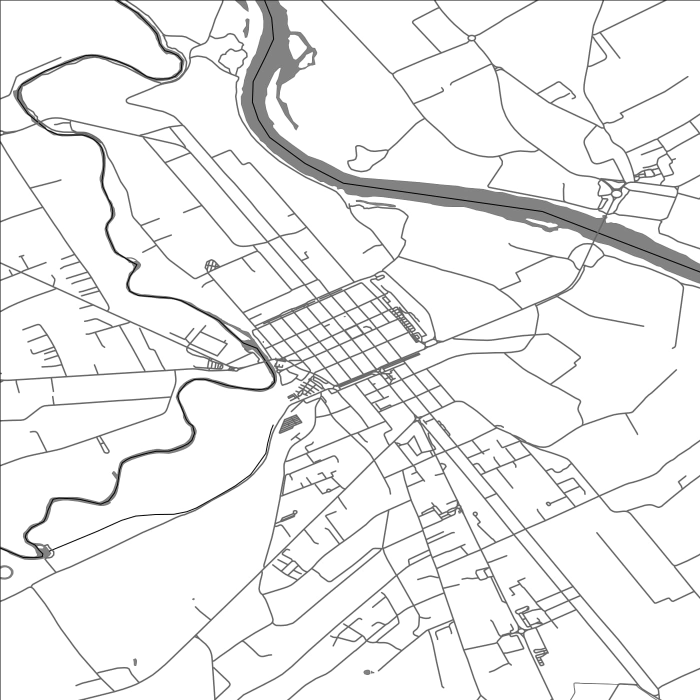 ROAD MAP OF GRENADE, FRANCE BY MAPBAKES