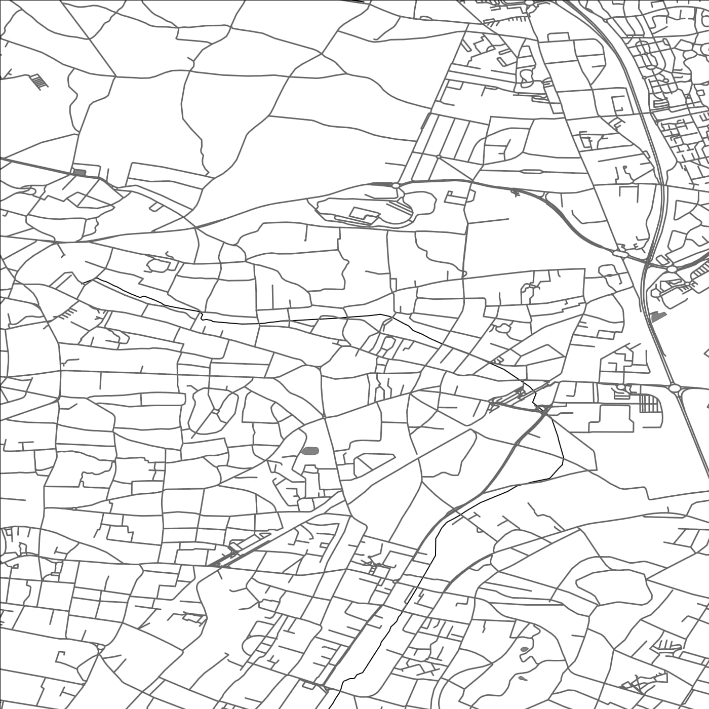 ROAD MAP OF GROSLAY, FRANCE BY MAPBAKES