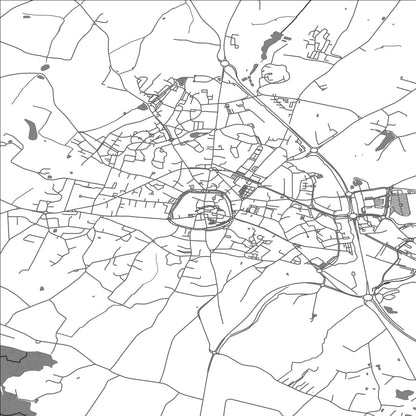 ROAD MAP OF GUERANDE, FRANCE BY MAPBAKES