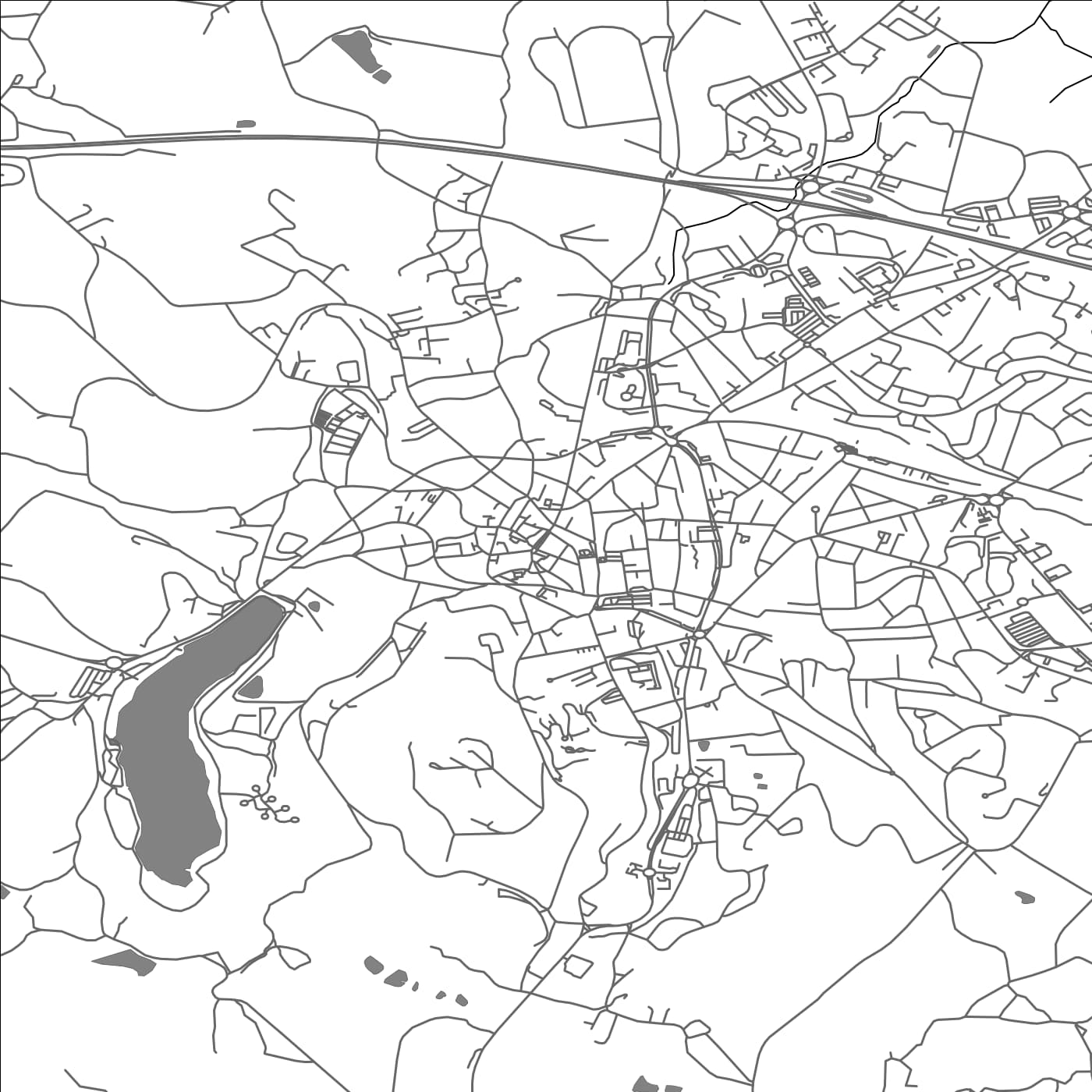 ROAD MAP OF GUERET, FRANCE BY MAPBAKES