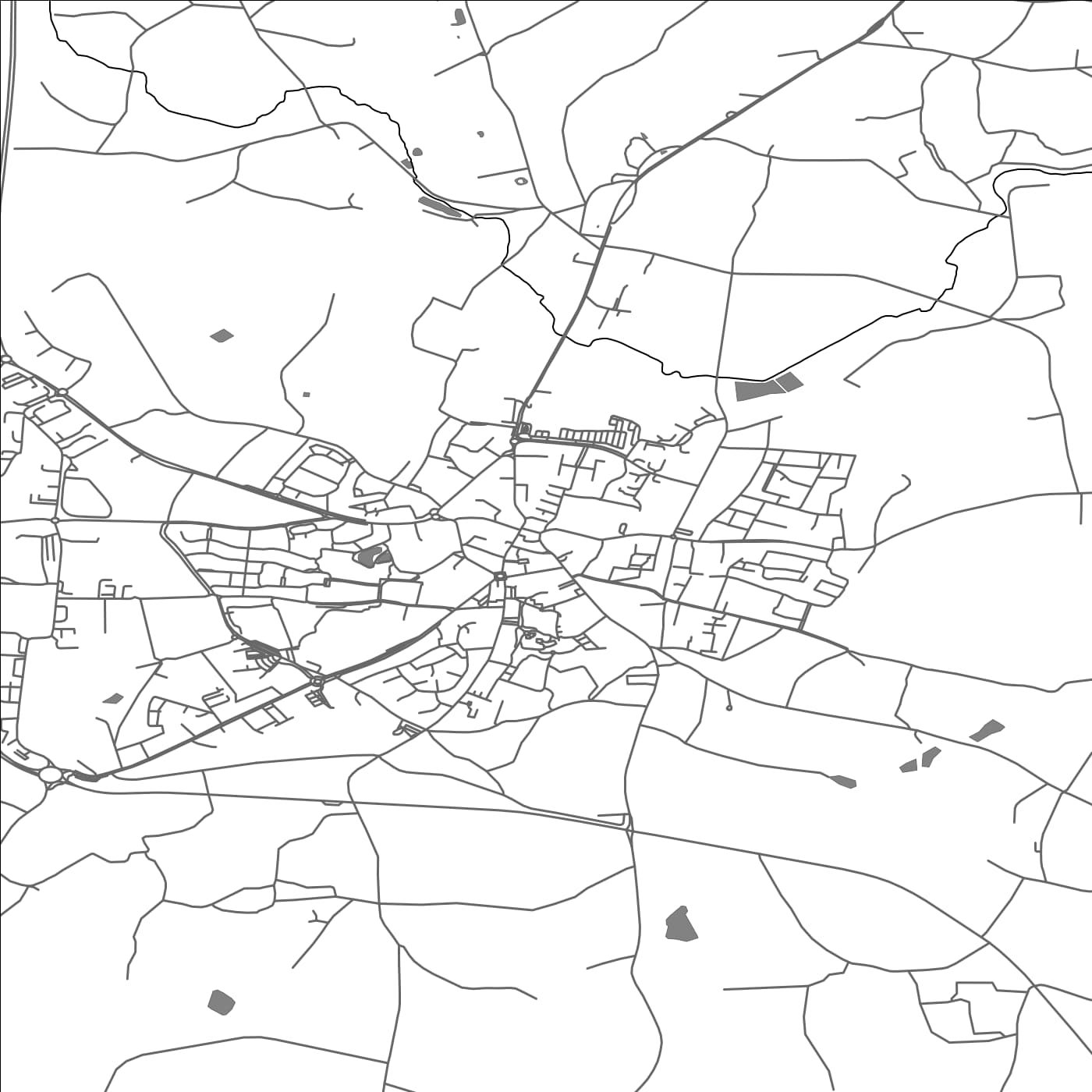 ROAD MAP OF GUICHEN, FRANCE BY MAPBAKES