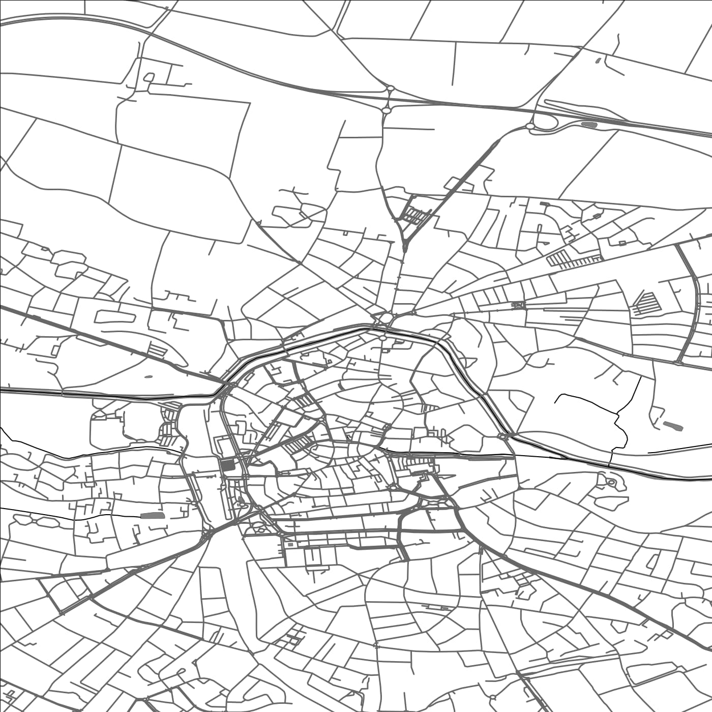 ROAD MAP OF HAGUENAU, FRANCE BY MAPBAKES