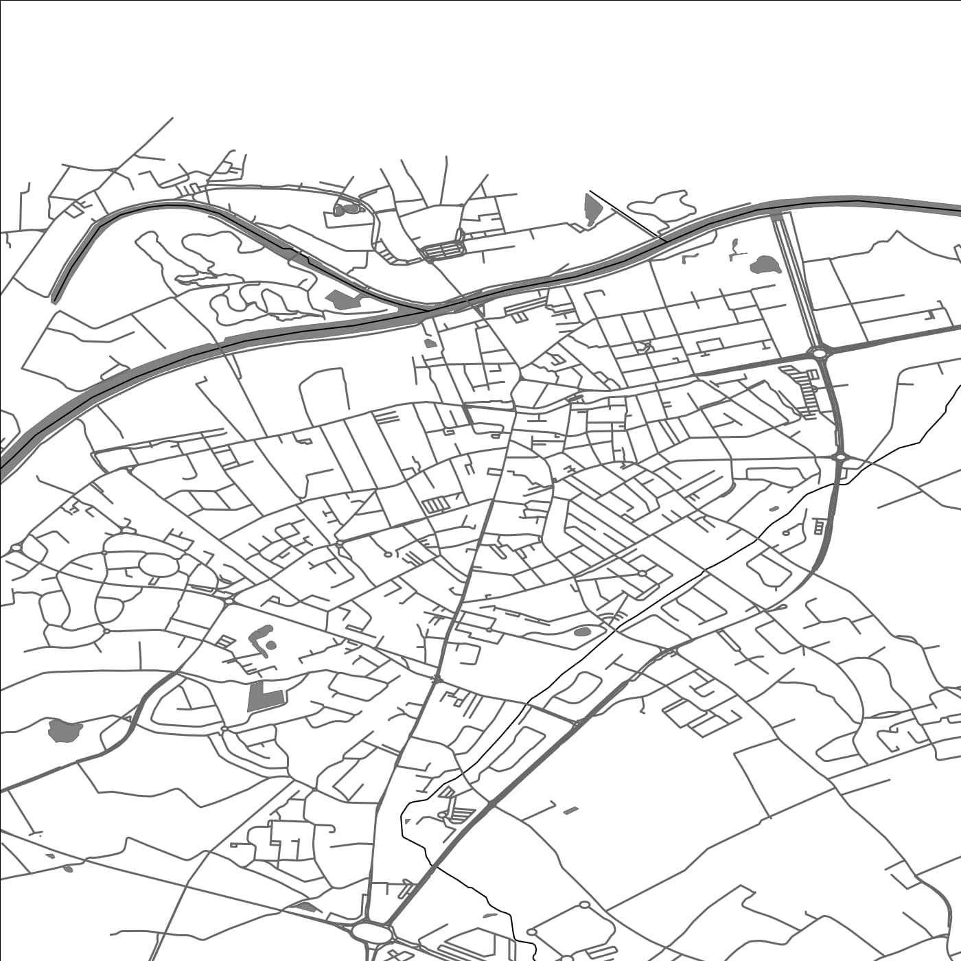 ROAD MAP OF HALLUIN, FRANCE BY MAPBAKES