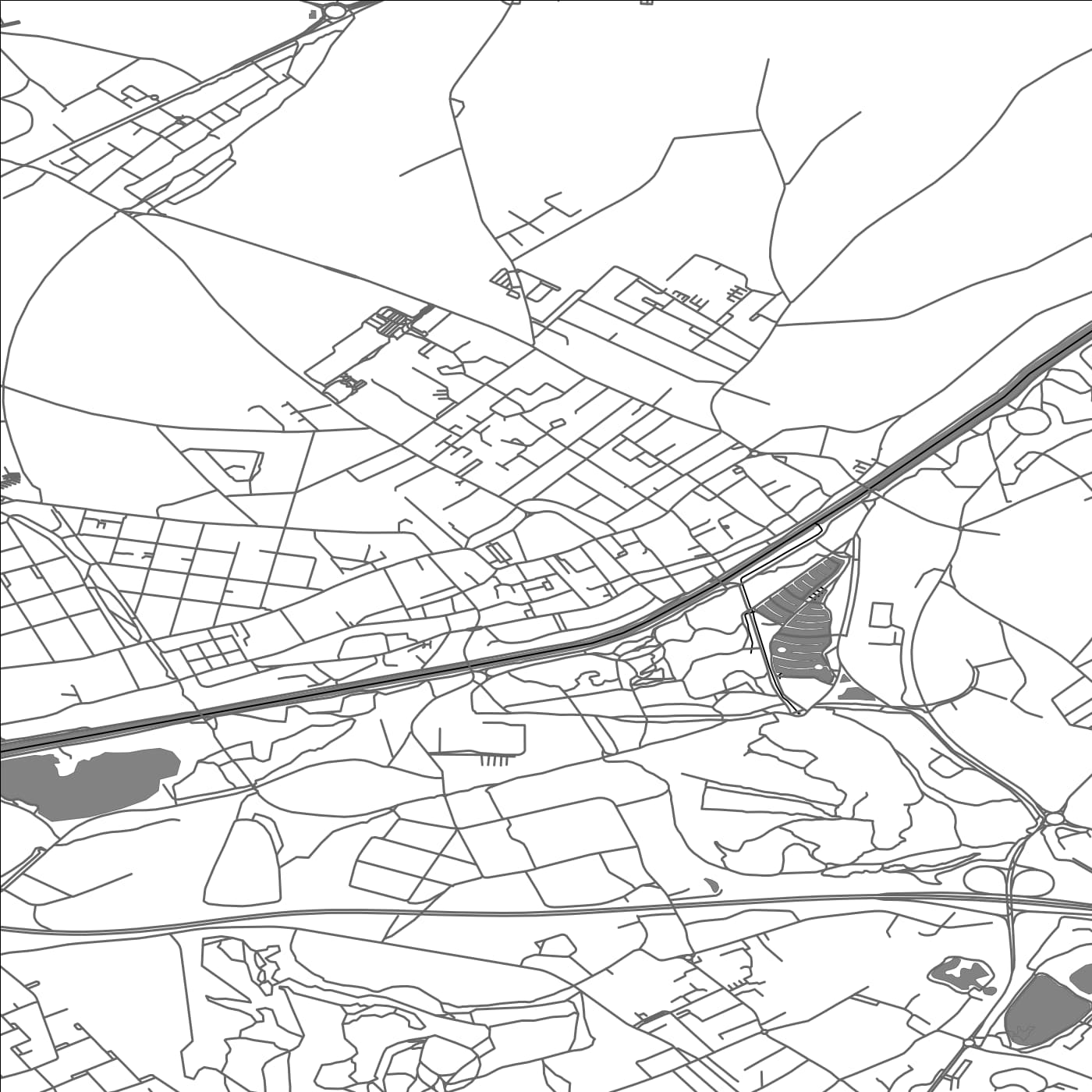 ROAD MAP OF HARNES, FRANCE BY MAPBAKES