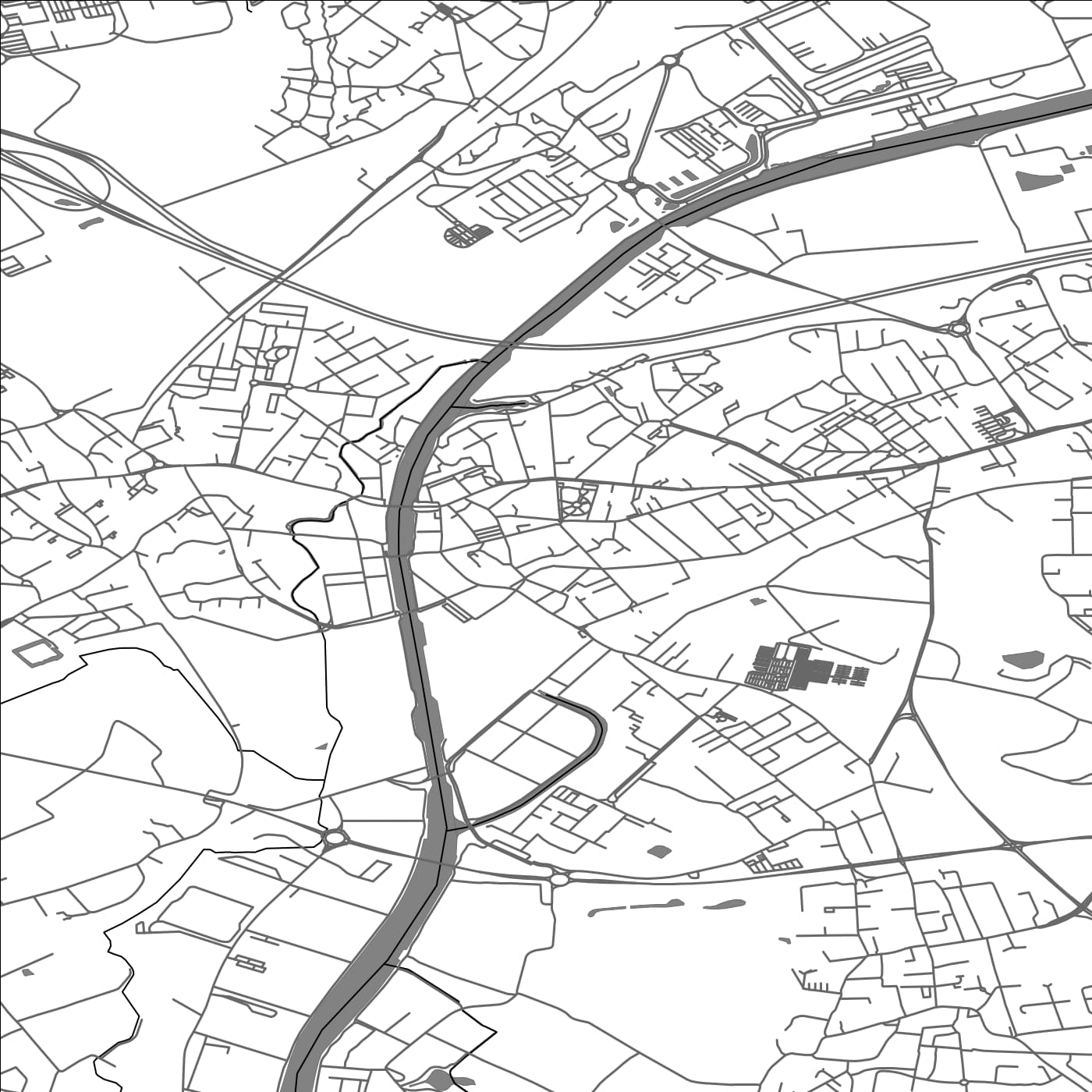 ROAD MAP OF HAUBOURDIN, FRANCE BY MAPBAKES