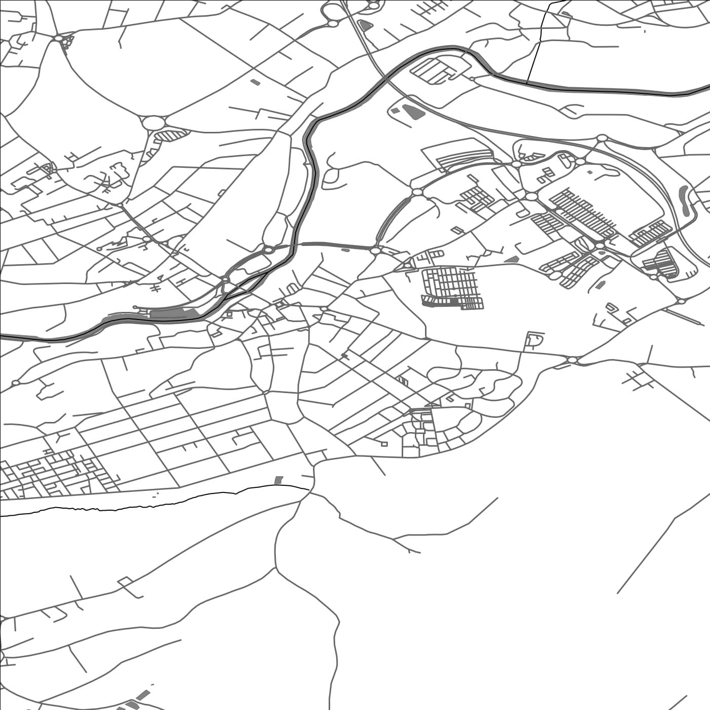 ROAD MAP OF HAUTMONT, FRANCE BY MAPBAKES