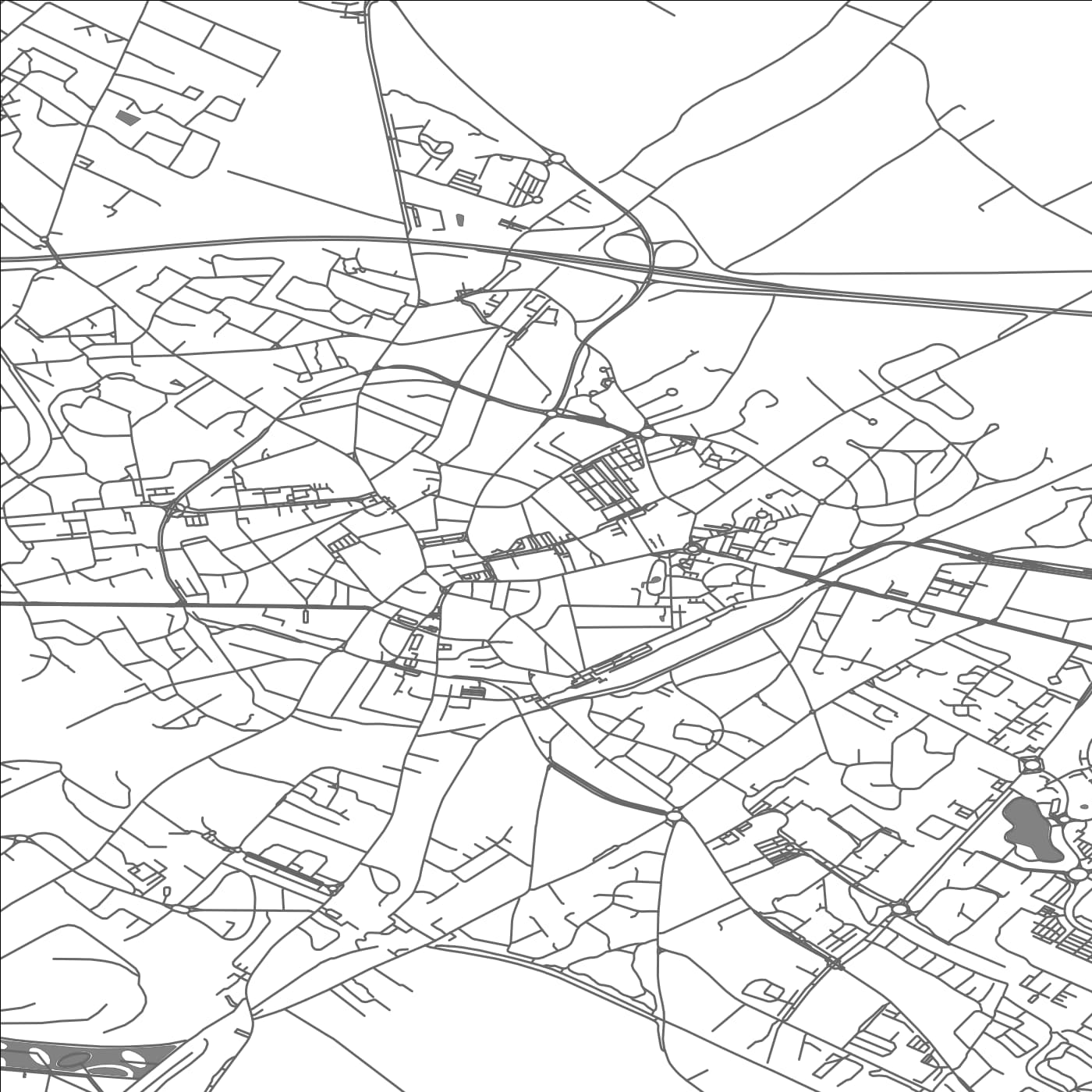 ROAD MAP OF HENIN-BEAUMONT, FRANCE BY MAPBAKES