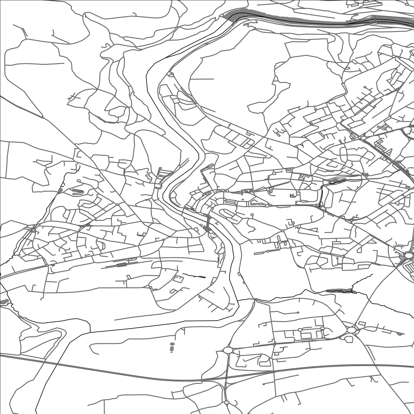 ROAD MAP OF HENNEBONT, FRANCE BY MAPBAKES