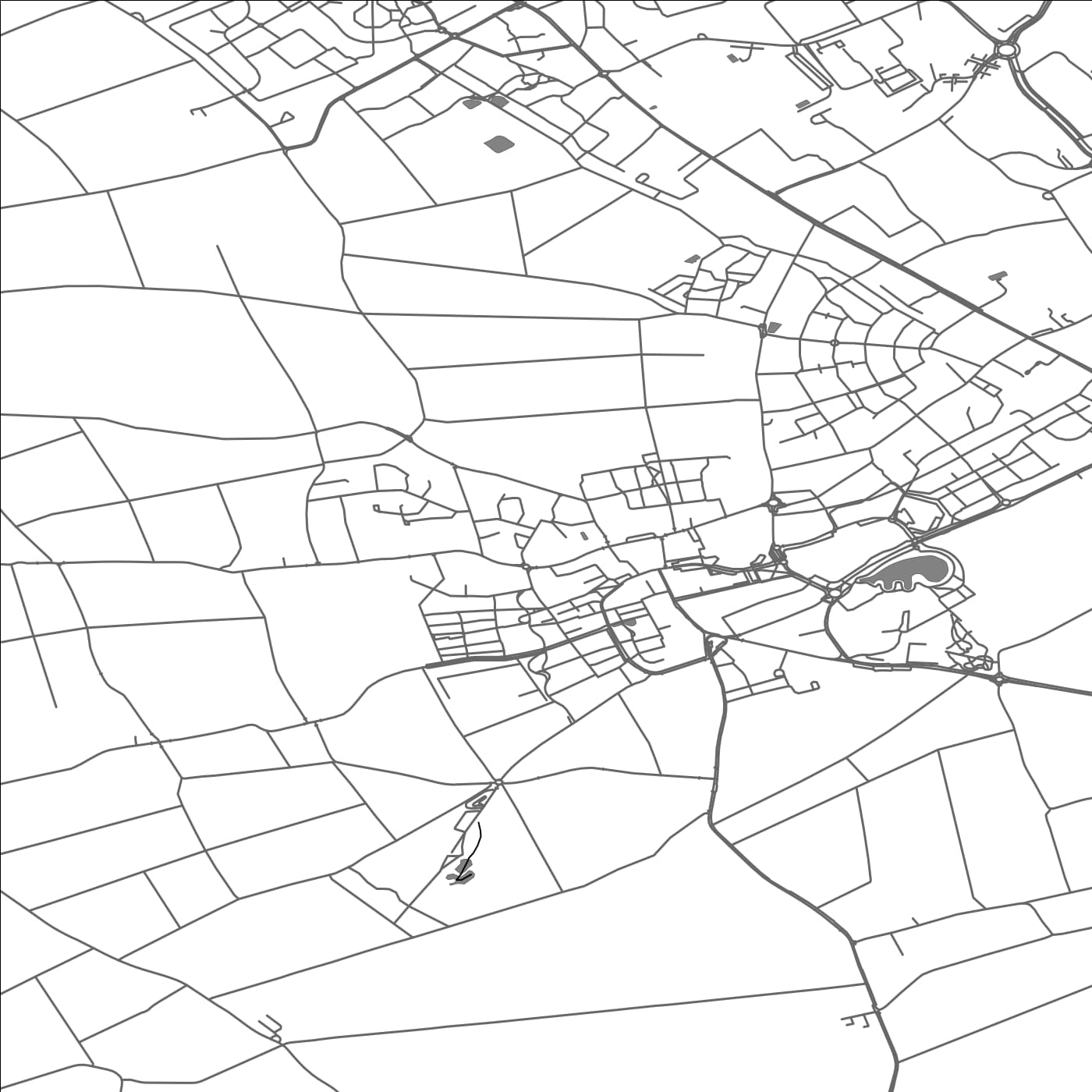 ROAD MAP OF INGRE, FRANCE BY MAPBAKES