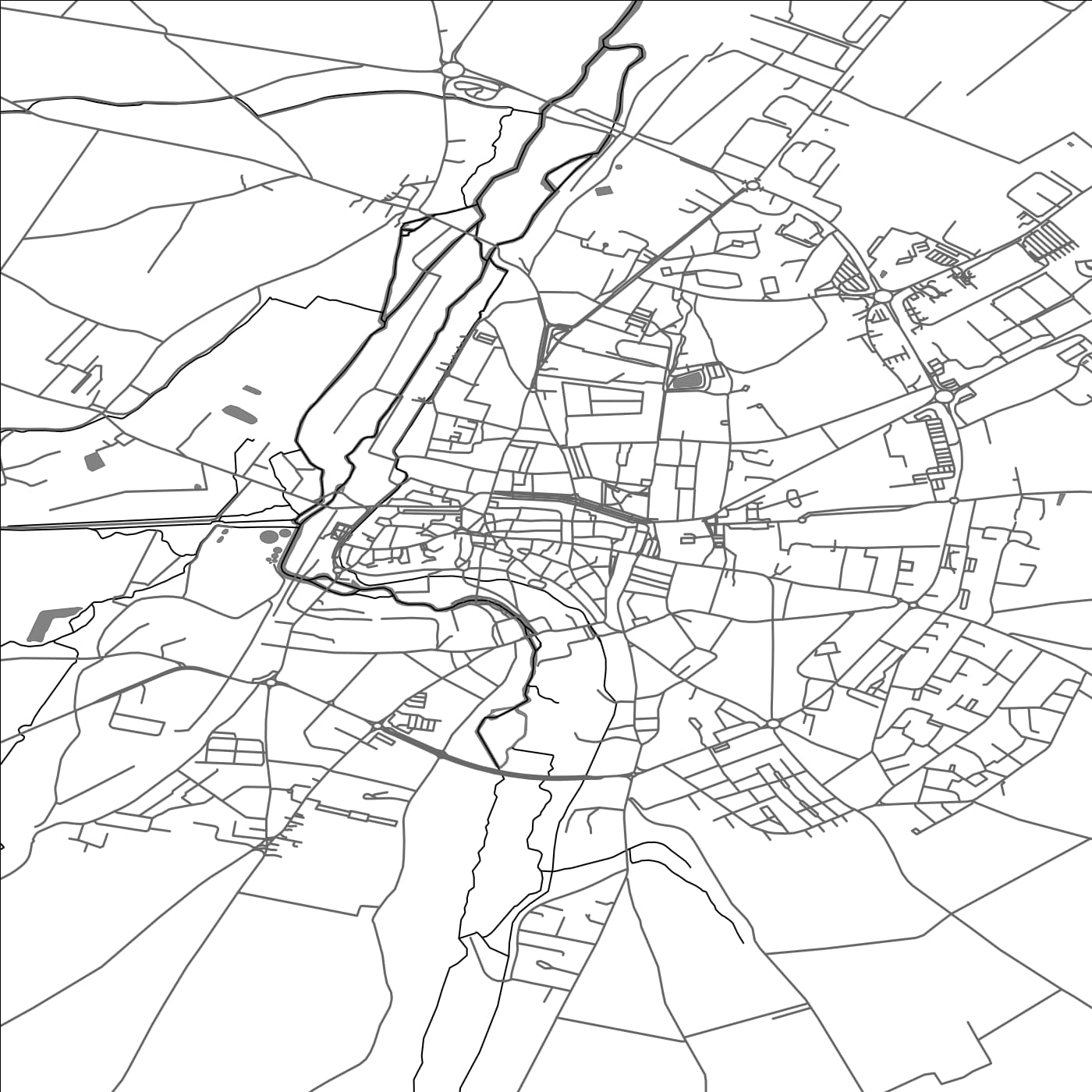 ROAD MAP OF ISSOUDUN, FRANCE BY MAPBAKES