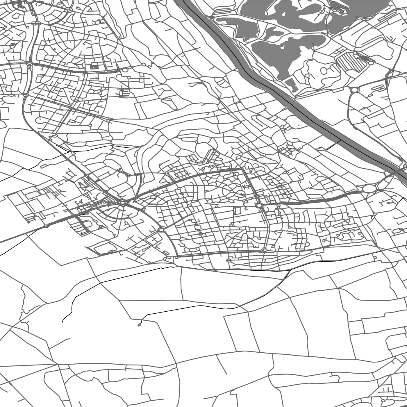 ROAD MAP OF JOUY-LE-MOUTIER, FRANCE BY MAPBAKES