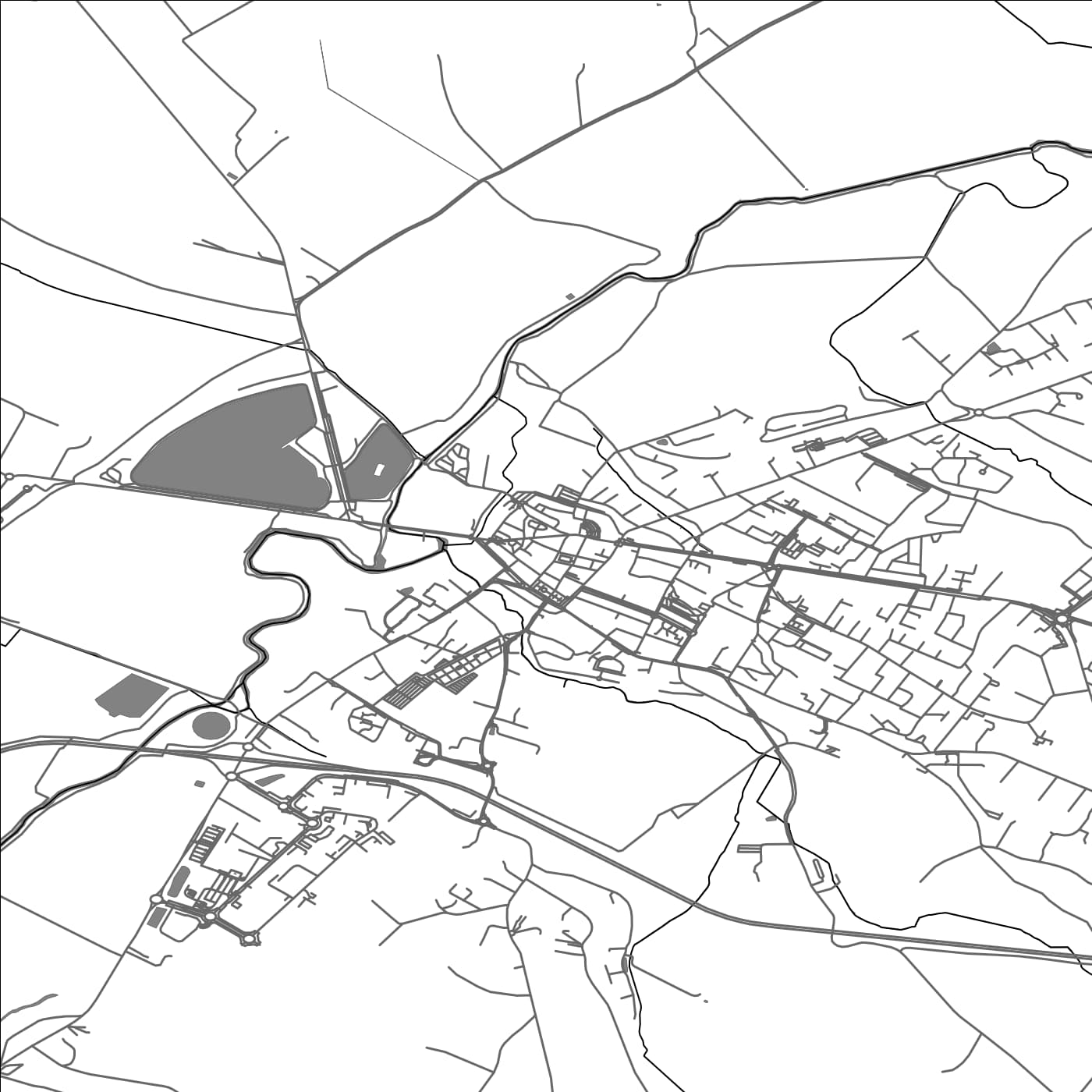 ROAD MAP OF L'ISLE-JOURDAIN, FRANCE BY MAPBAKES