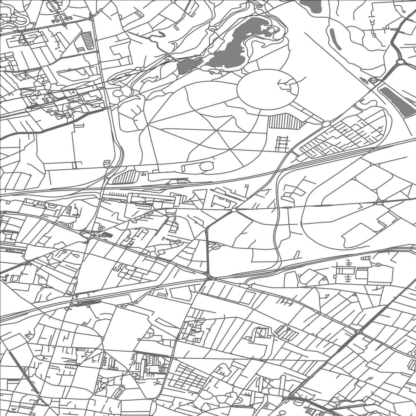 ROAD MAP OF LA COURNEUVE, FRANCE BY MAPBAKES