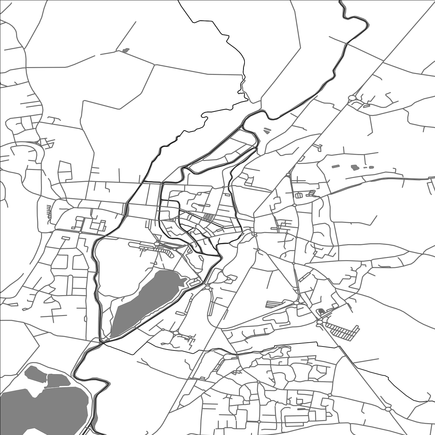 ROAD MAP OF LA FERTE-BERNARD, FRANCE BY MAPBAKES