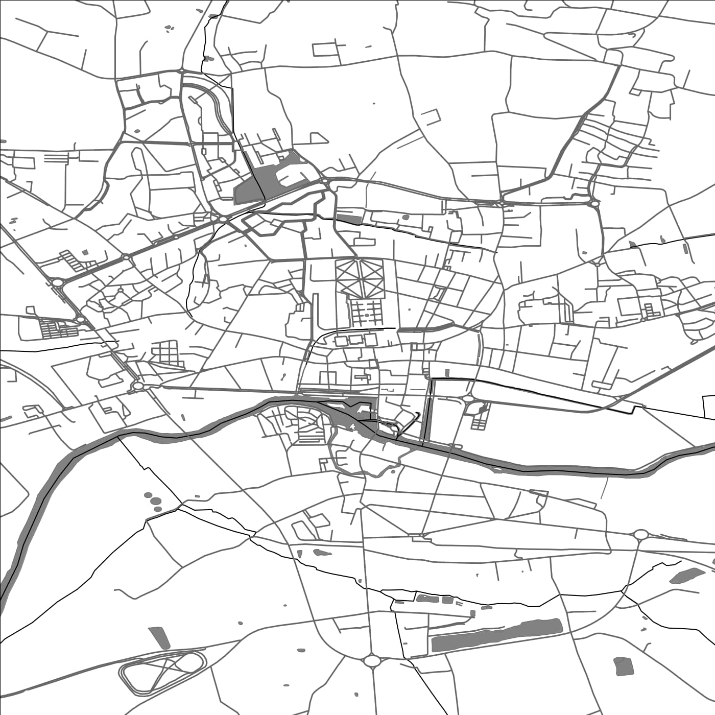 ROAD MAP OF LA FLECHE, FRANCE BY MAPBAKES