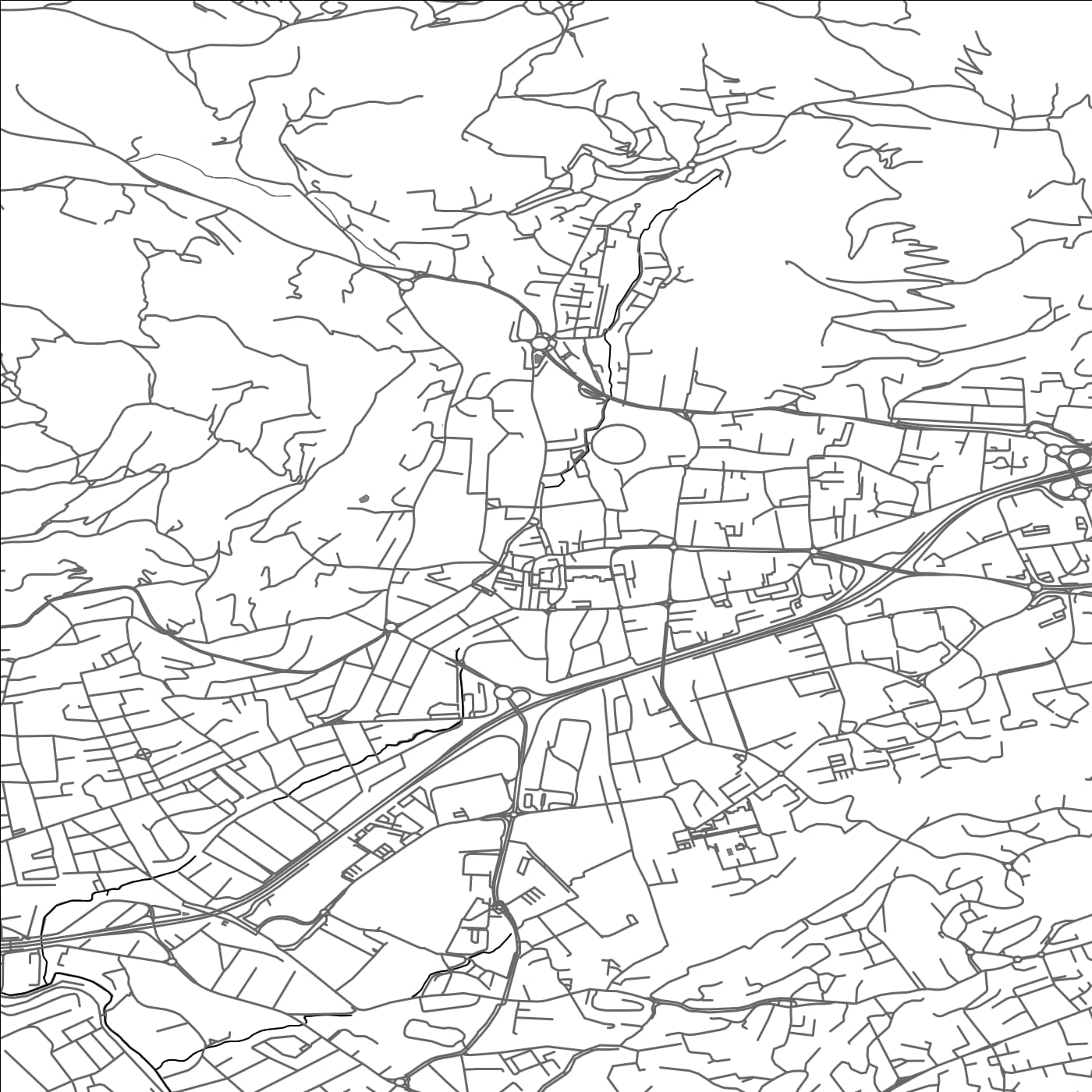 ROAD MAP OF LA VALETTE-DU-VAR, FRANCE BY MAPBAKES