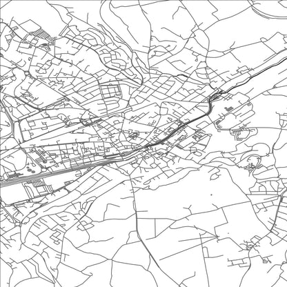 ROAD MAP OF LANDERNEAU, FRANCE BY MAPBAKES