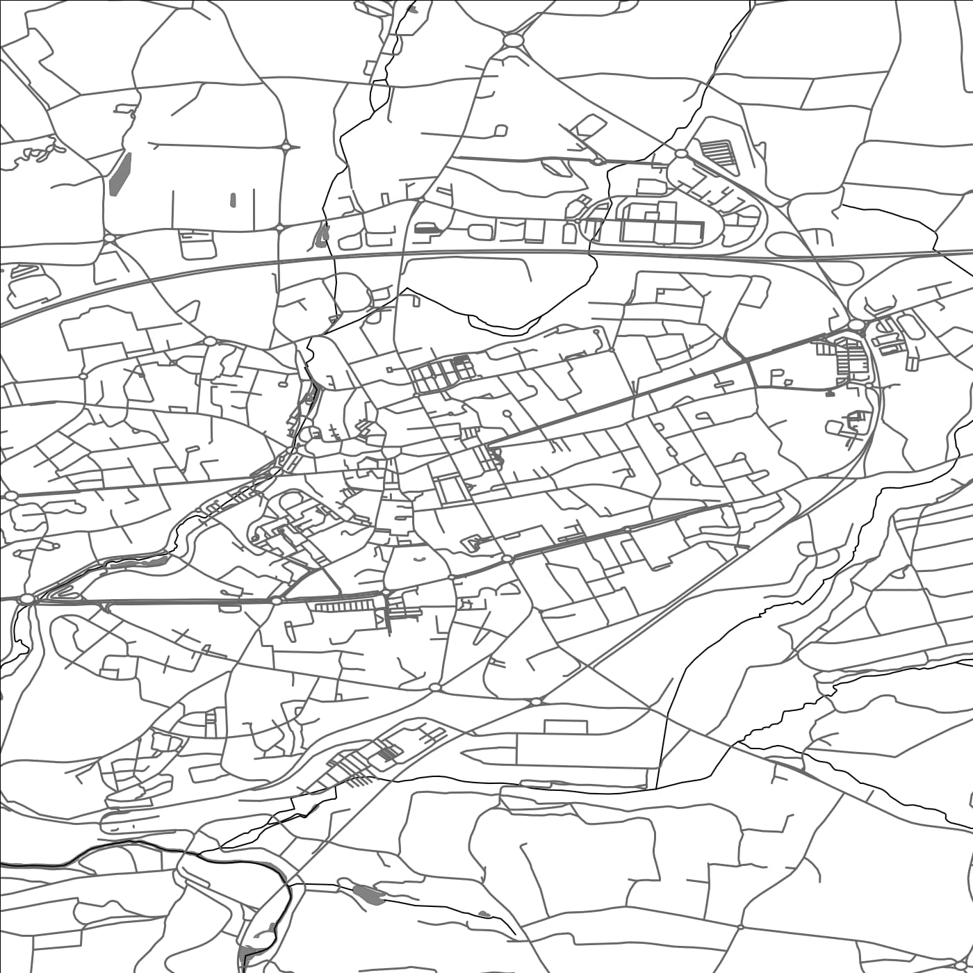 ROAD MAP OF LANDIVISIAU, FRANCE BY MAPBAKES