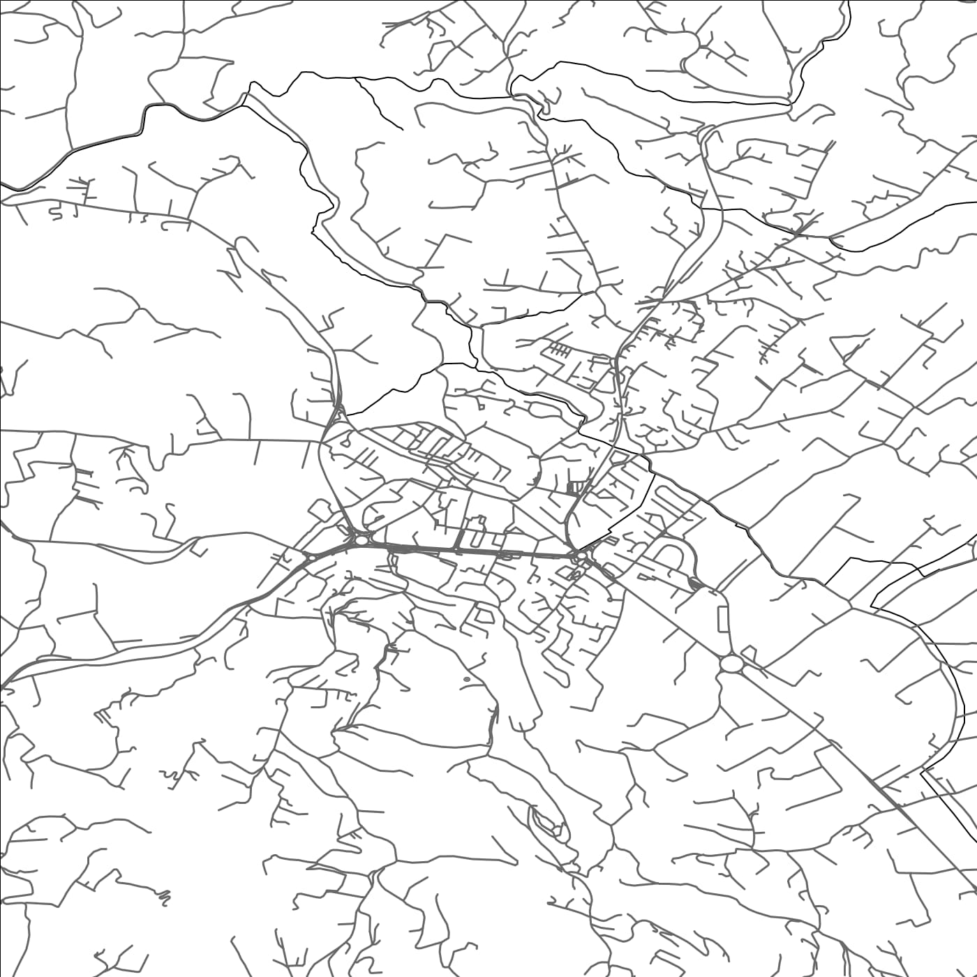 ROAD MAP OF LE BEAUSSET, FRANCE BY MAPBAKES