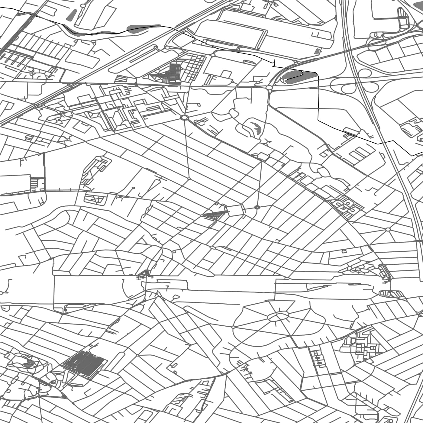 ROAD MAP OF LE BLANC-MESNIL, FRANCE BY MAPBAKES