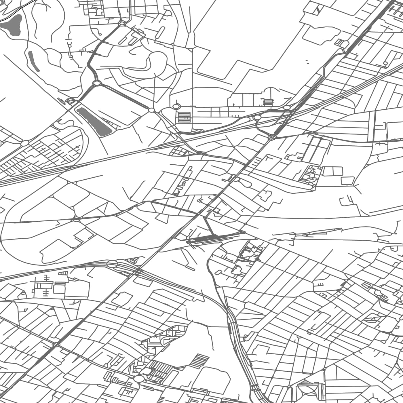 ROAD MAP OF LE BOURGET, FRANCE BY MAPBAKES