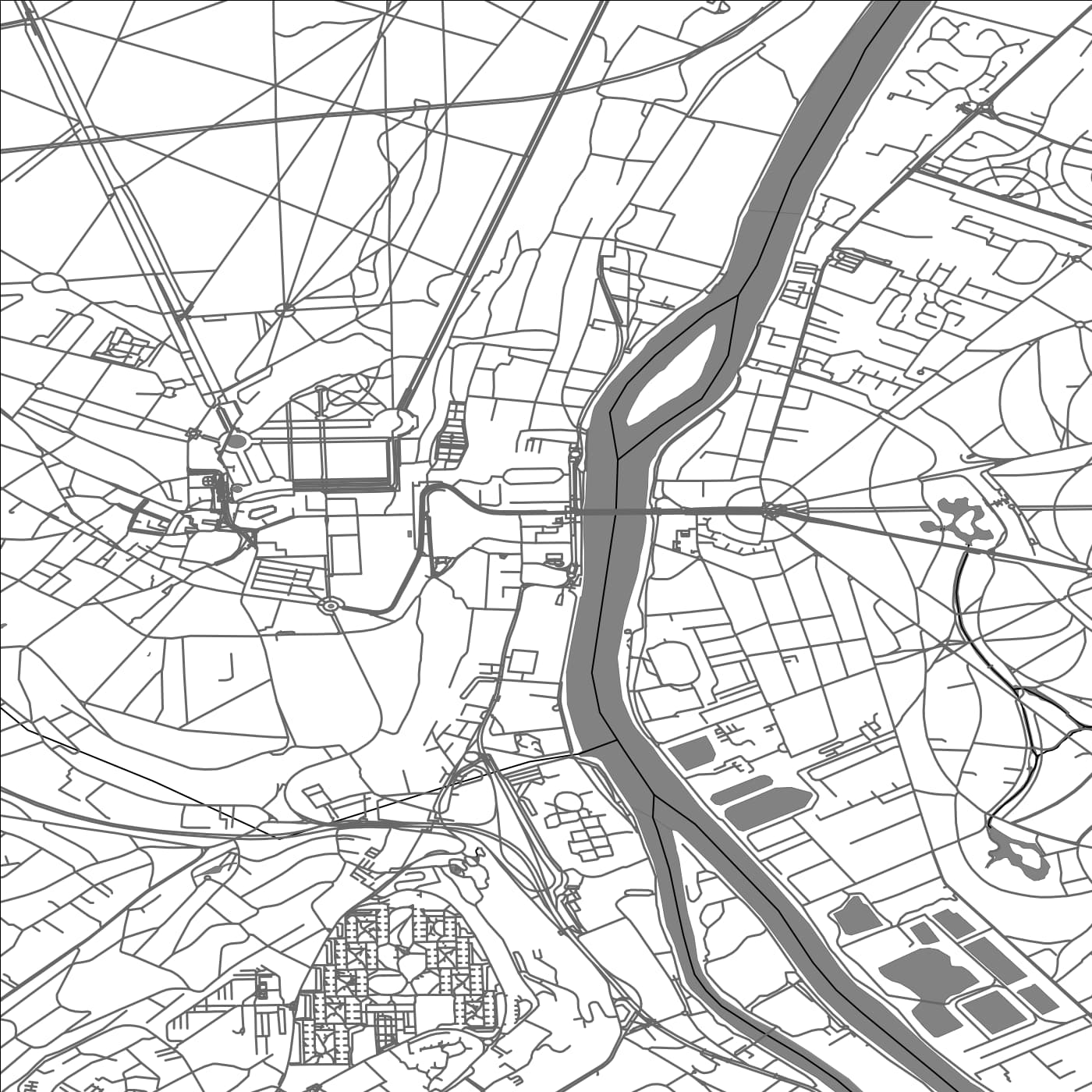 ROAD MAP OF LE PECQ, FRANCE BY MAPBAKES