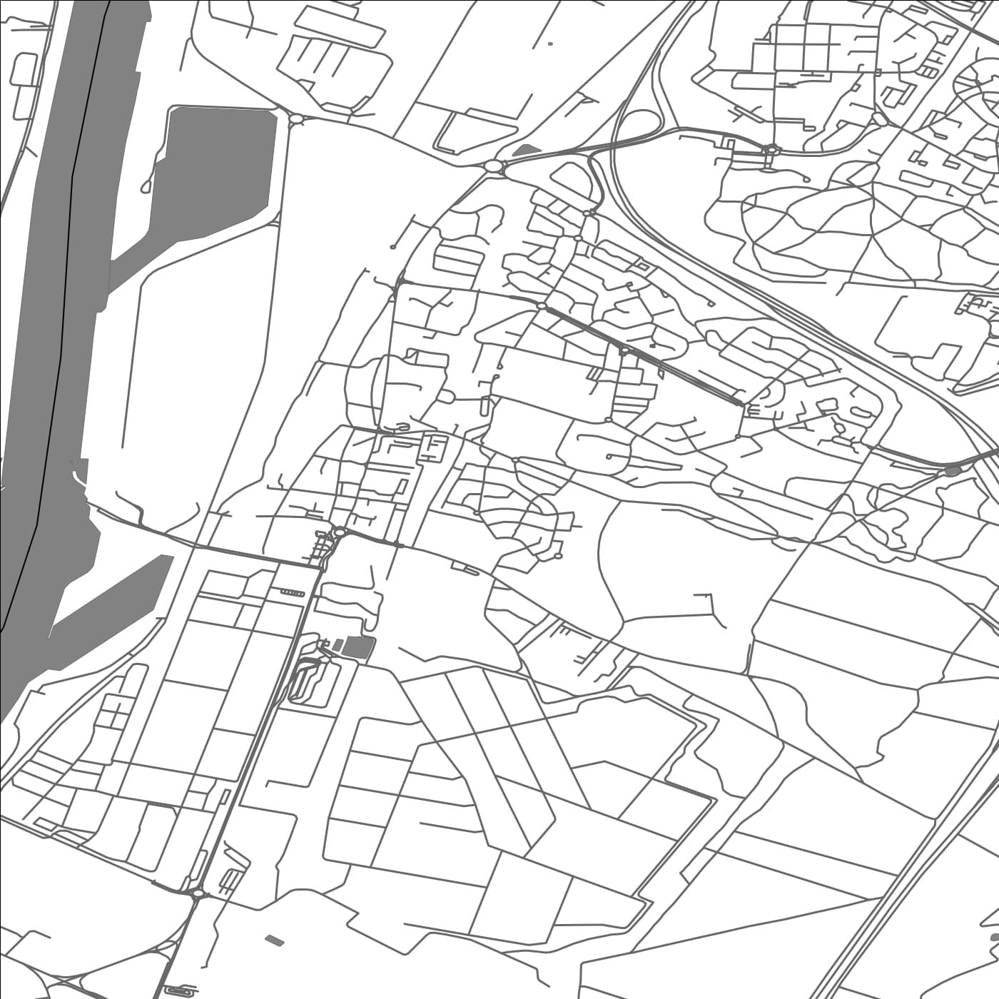 ROAD MAP OF LE PETIT-COURONNE, FRANCE BY MAPBAKES