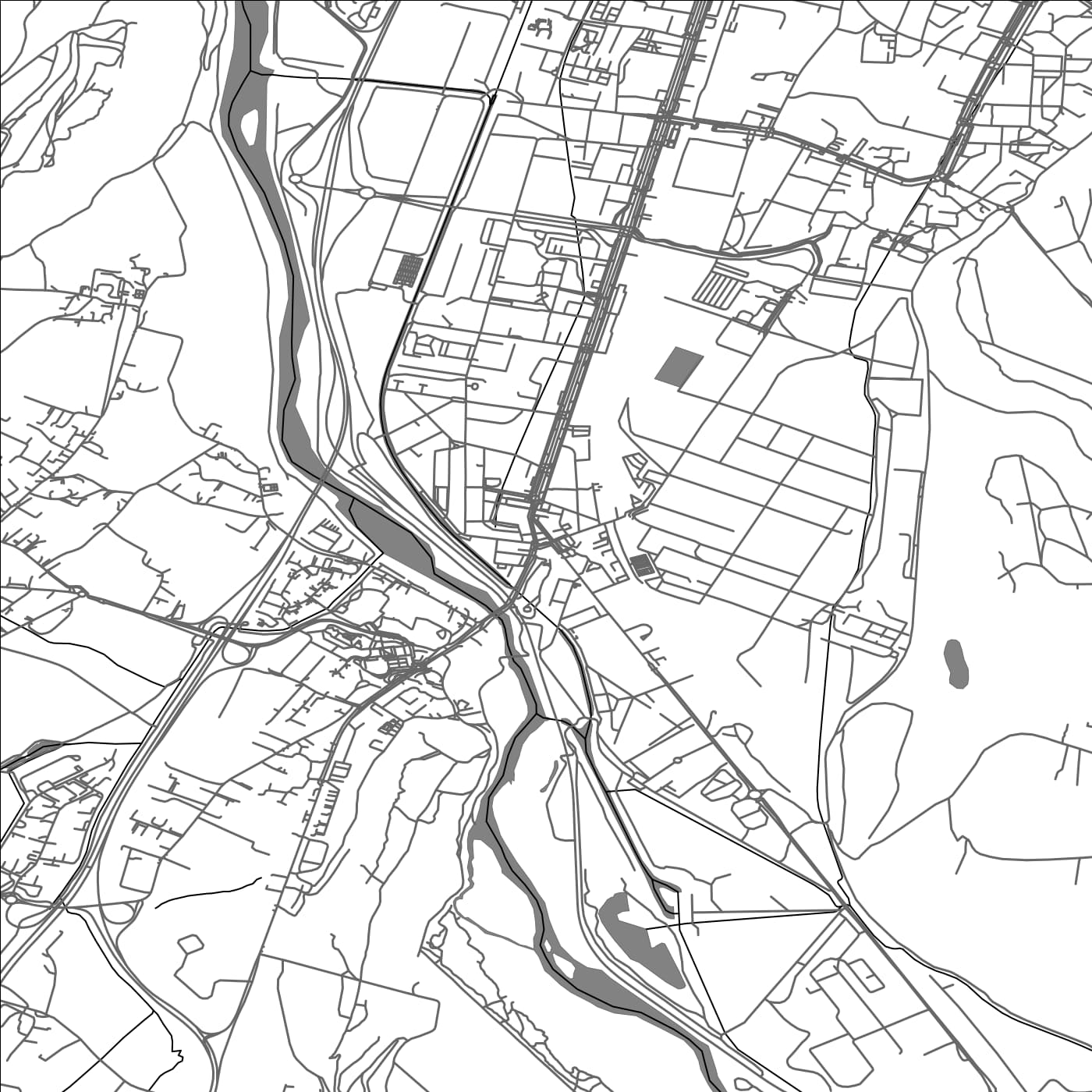 ROAD MAP OF LE PONT-DE-CLAIX, FRANCE BY MAPBAKES