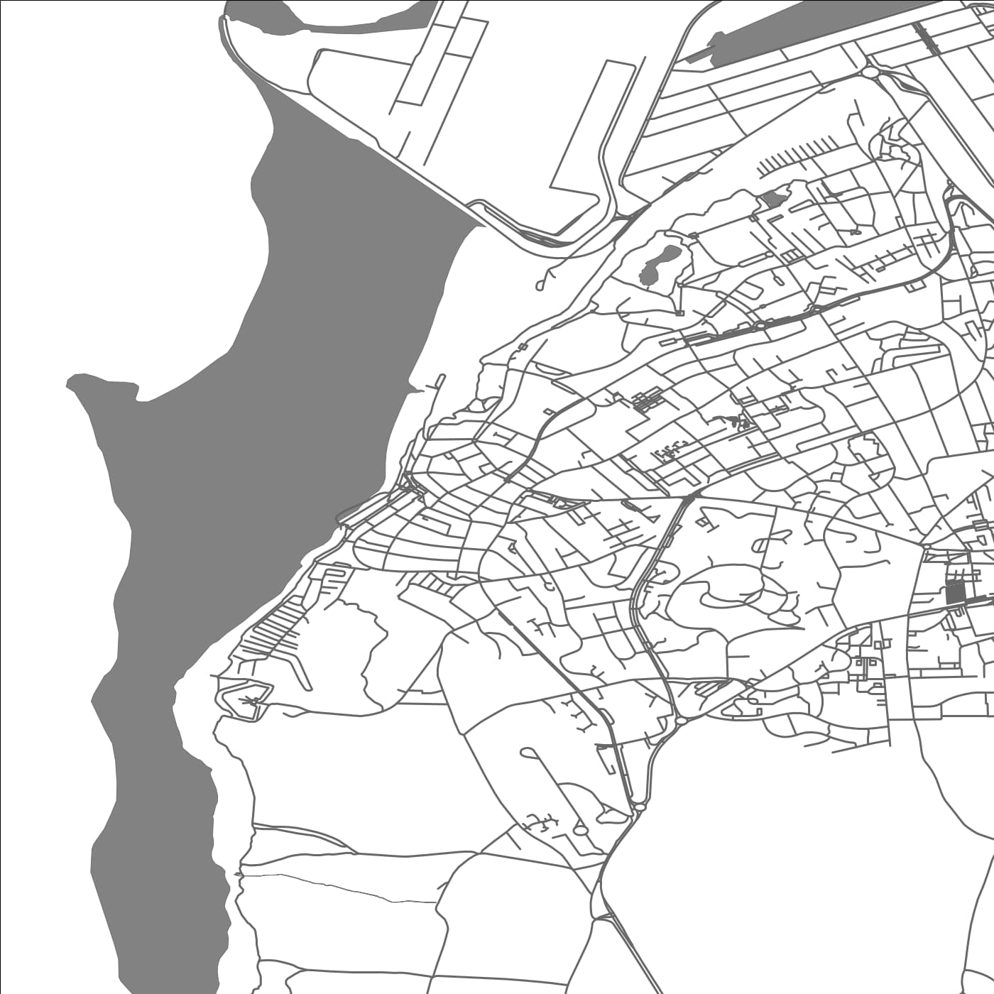 ROAD MAP OF LE PORTEL, FRANCE BY MAPBAKES