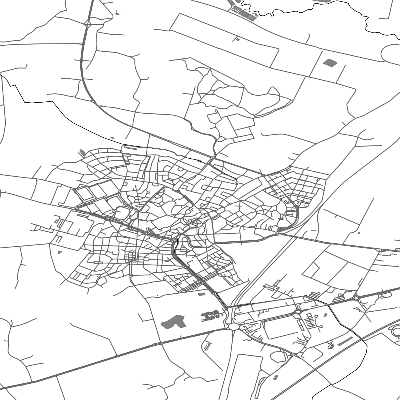 ROAD MAP OF LE RHEU, FRANCE BY MAPBAKES