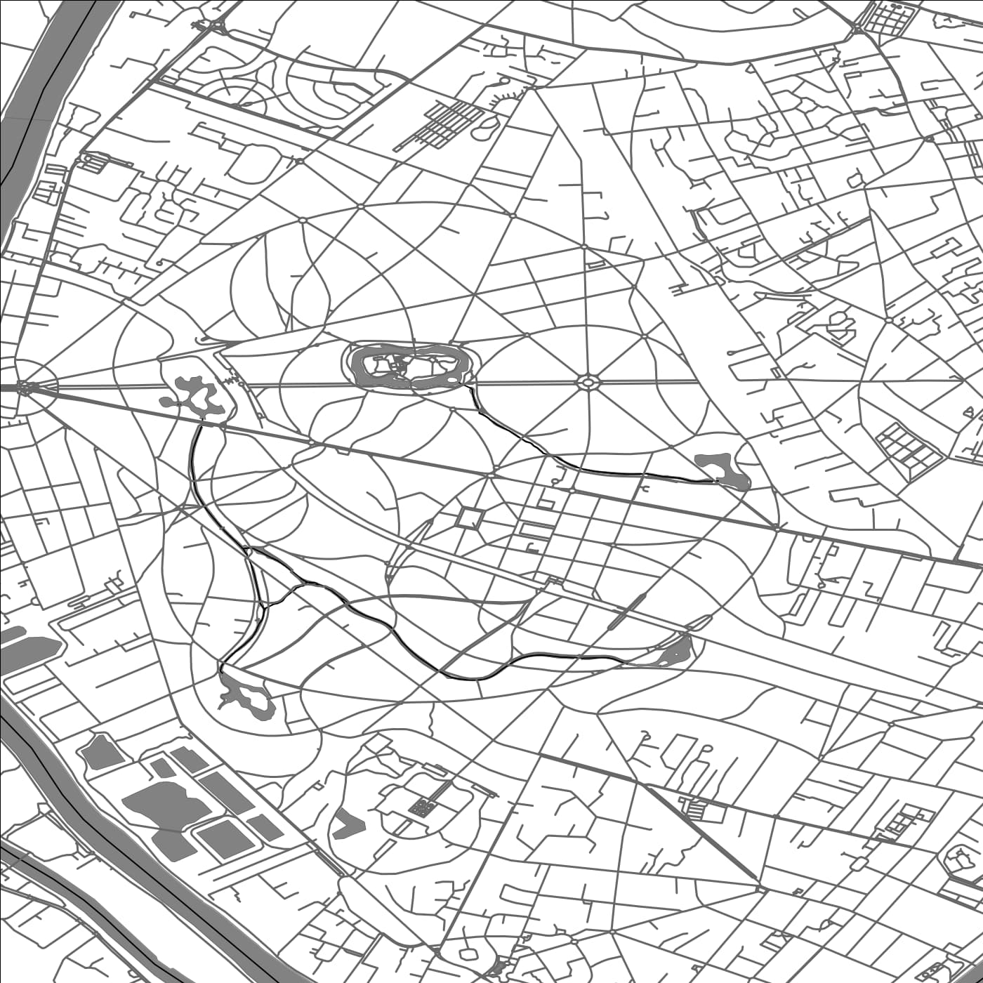 ROAD MAP OF LE VESINET, FRANCE BY MAPBAKES