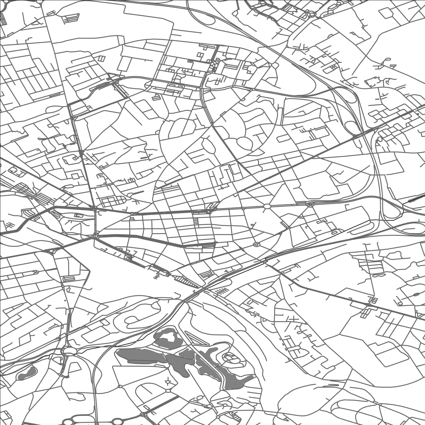 ROAD MAP OF LENS, FRANCE BY MAPBAKES