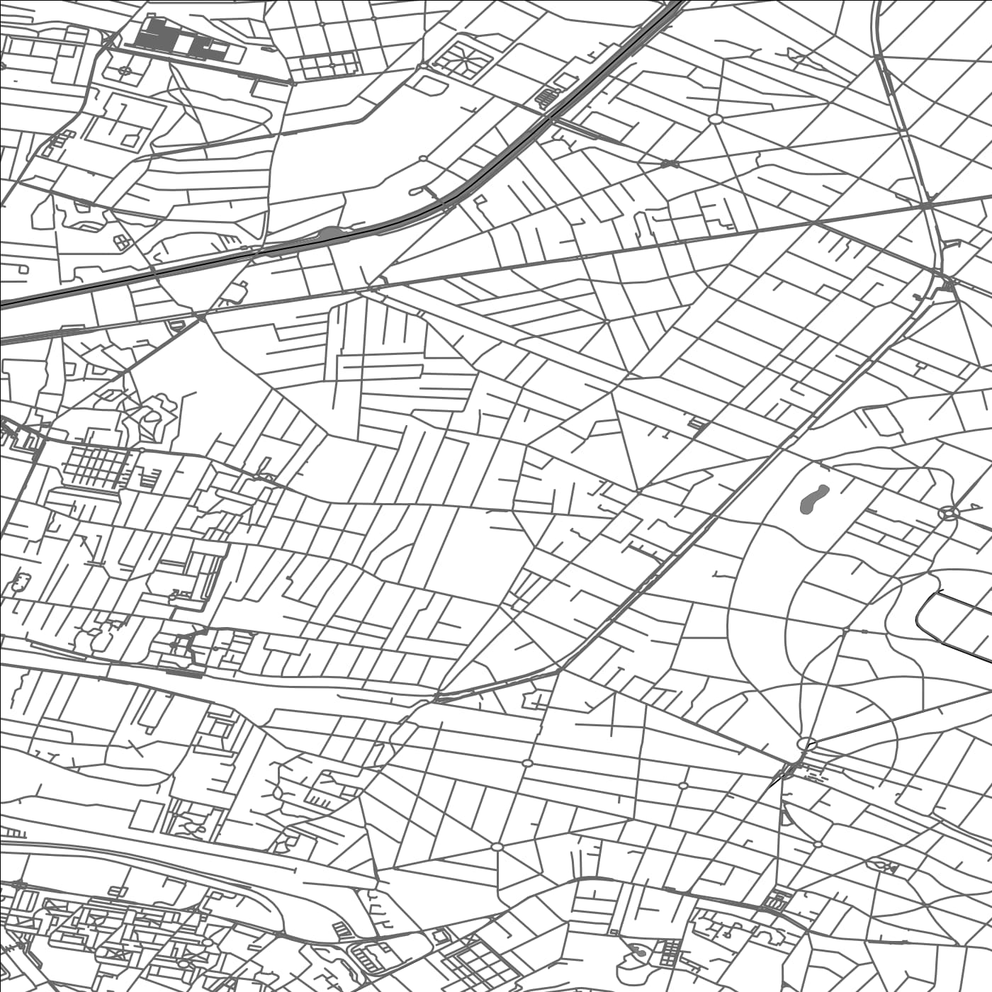 ROAD MAP OF LES PAVILLONS-SOUS-BOIS, FRANCE BY MAPBAKES