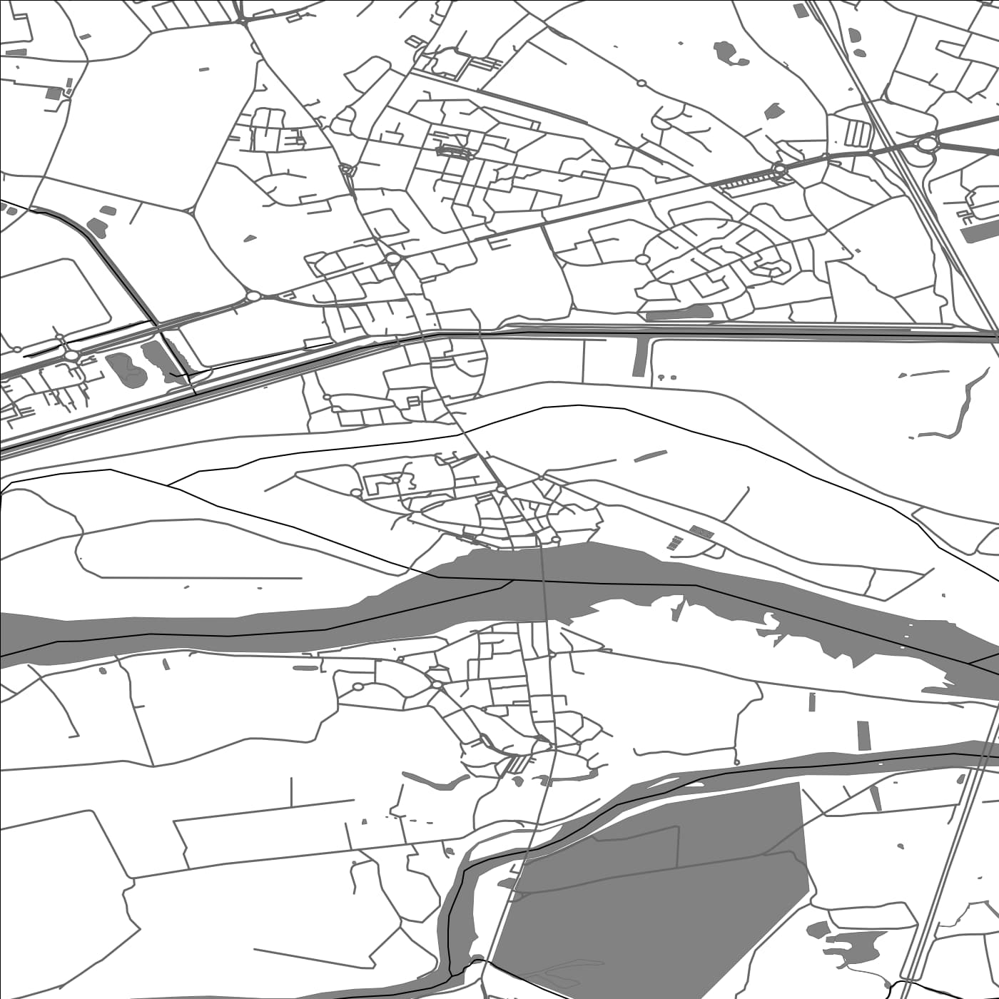 ROAD MAP OF LES PONTS-DE-CE, FRANCE BY MAPBAKES