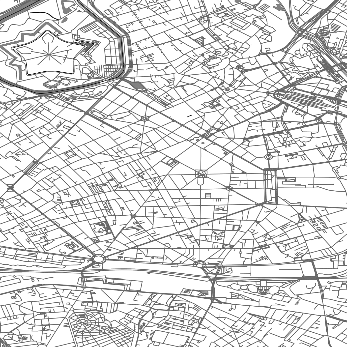 ROAD MAP OF LILLE, FRANCE BY MAPBAKES