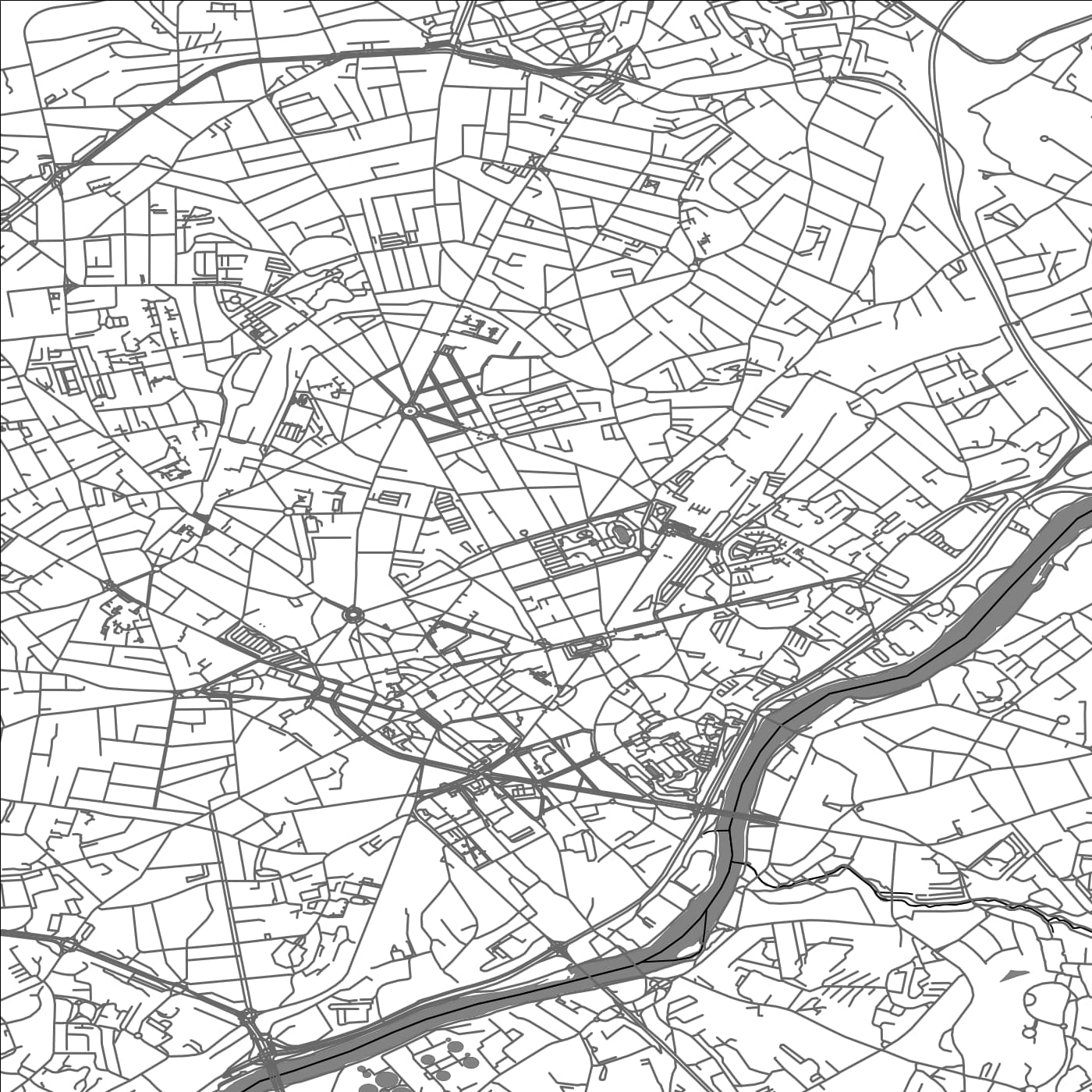 ROAD MAP OF LIMOGES, FRANCE BY MAPBAKES