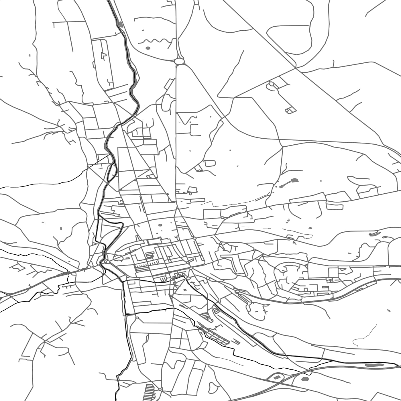 ROAD MAP OF LISIEUX, FRANCE BY MAPBAKES