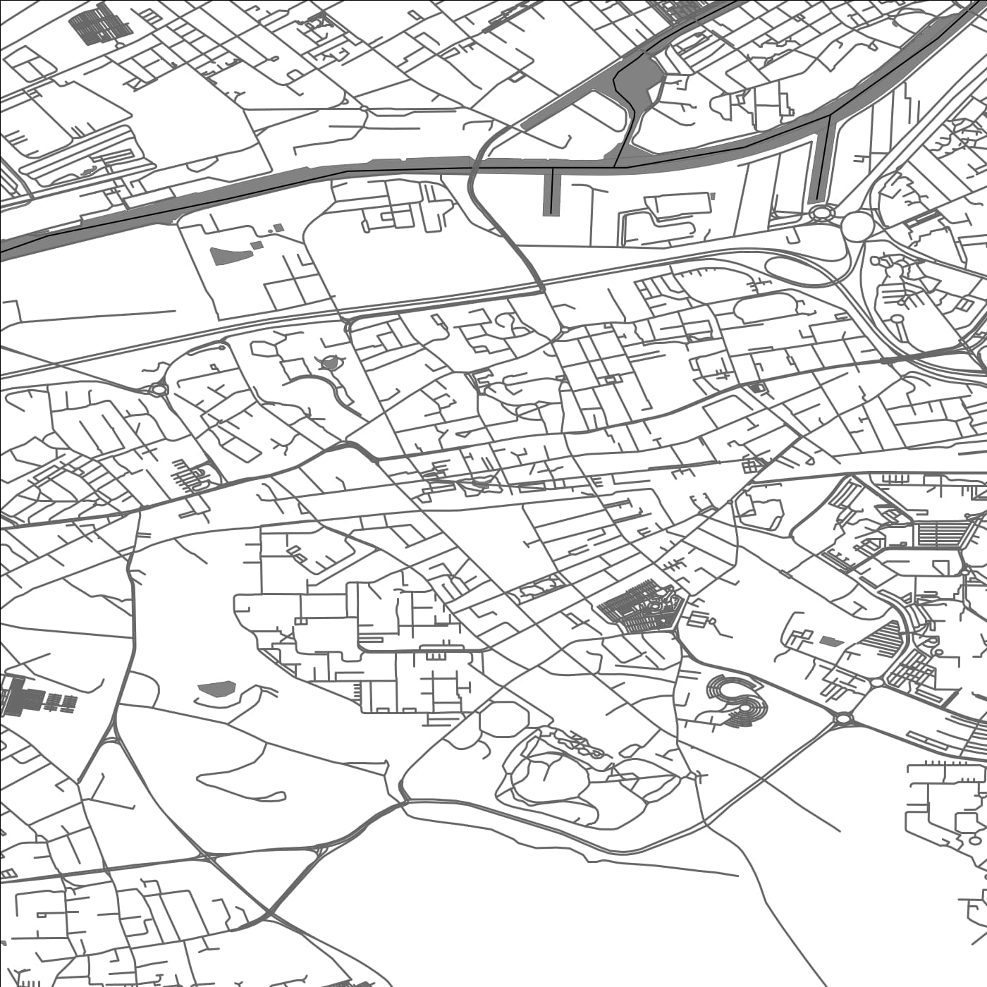 ROAD MAP OF LOOS, FRANCE BY MAPBAKES