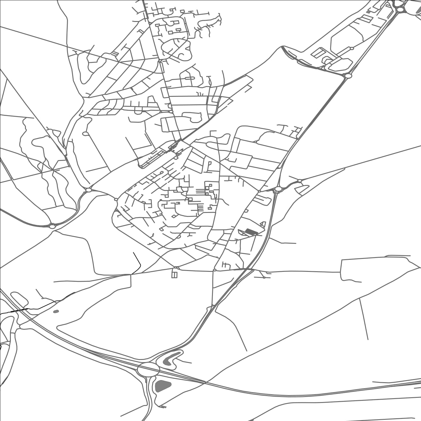 ROAD MAP OF LOUVRES, FRANCE BY MAPBAKES