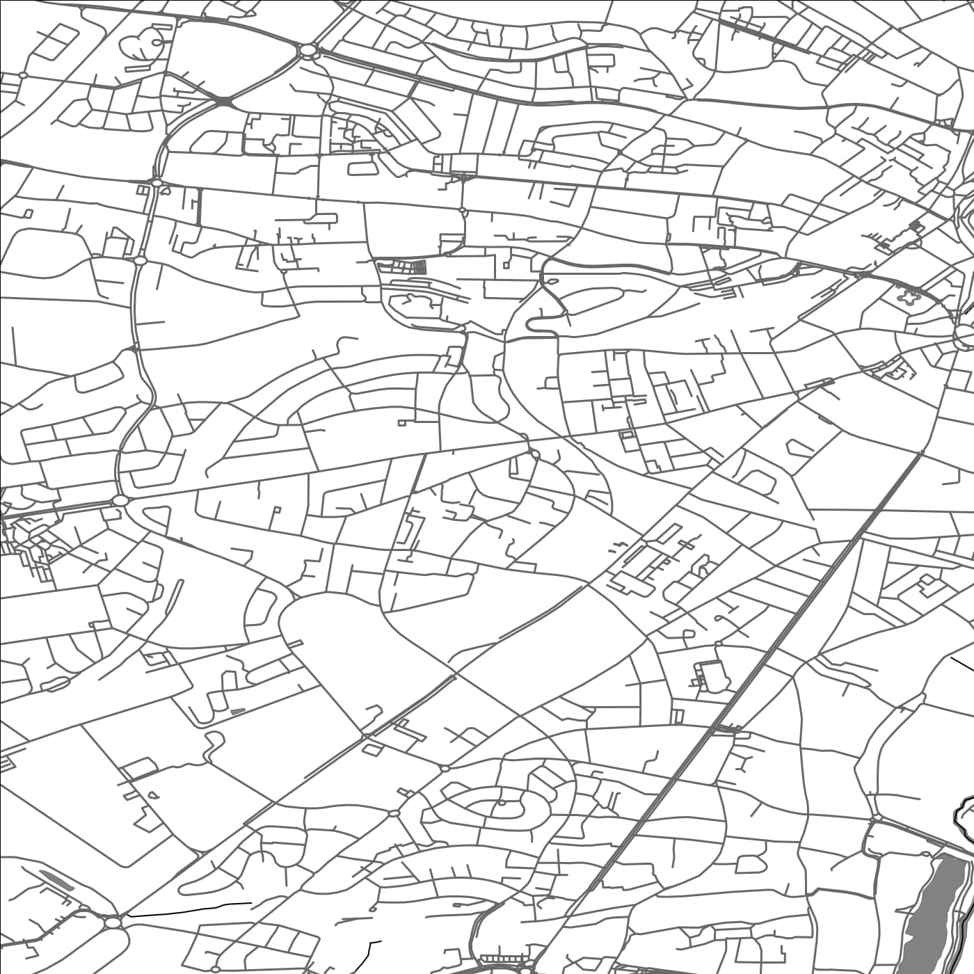 ROAD MAP OF LUCE, FRANCE BY MAPBAKES