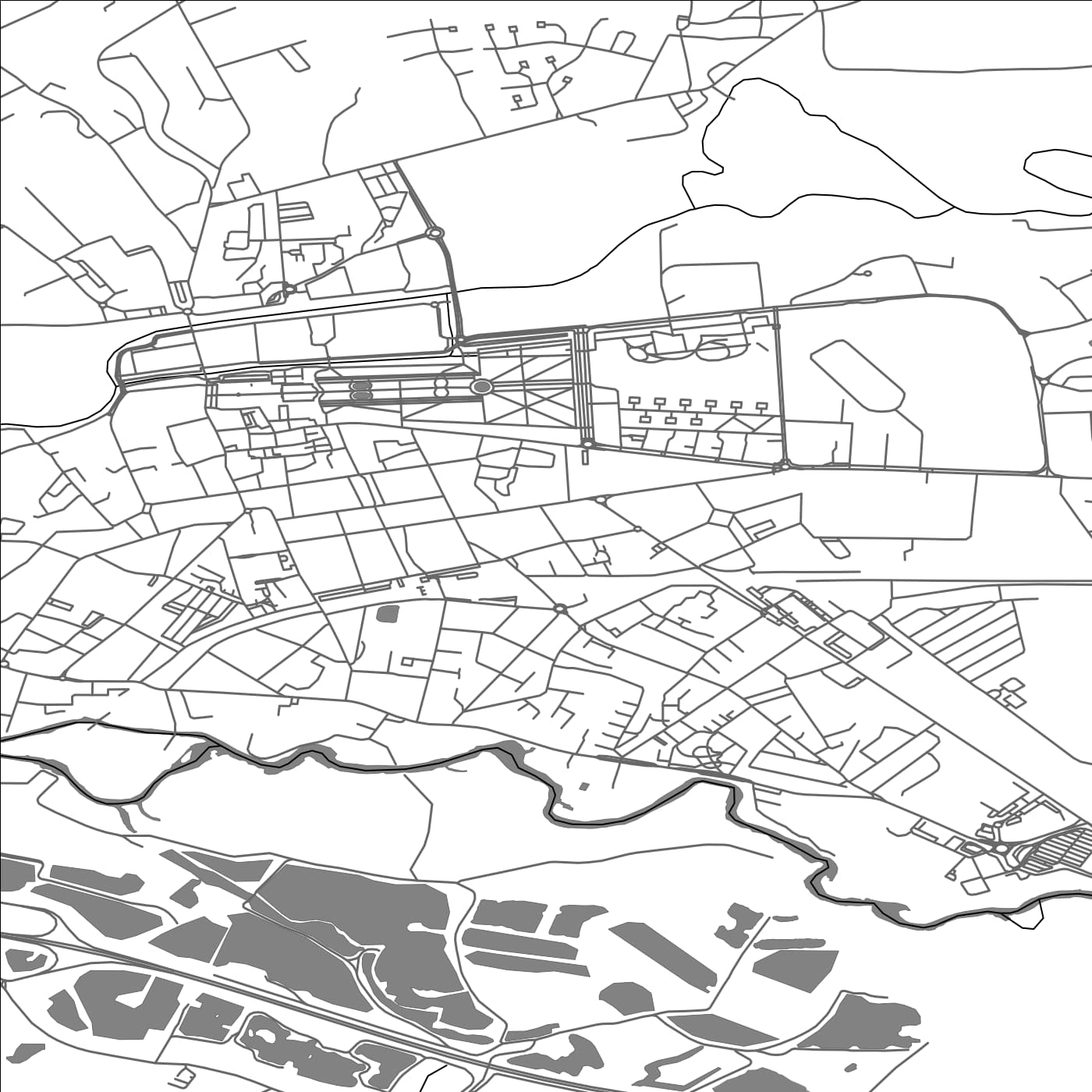 ROAD MAP OF LUNEVILLE, FRANCE BY MAPBAKES