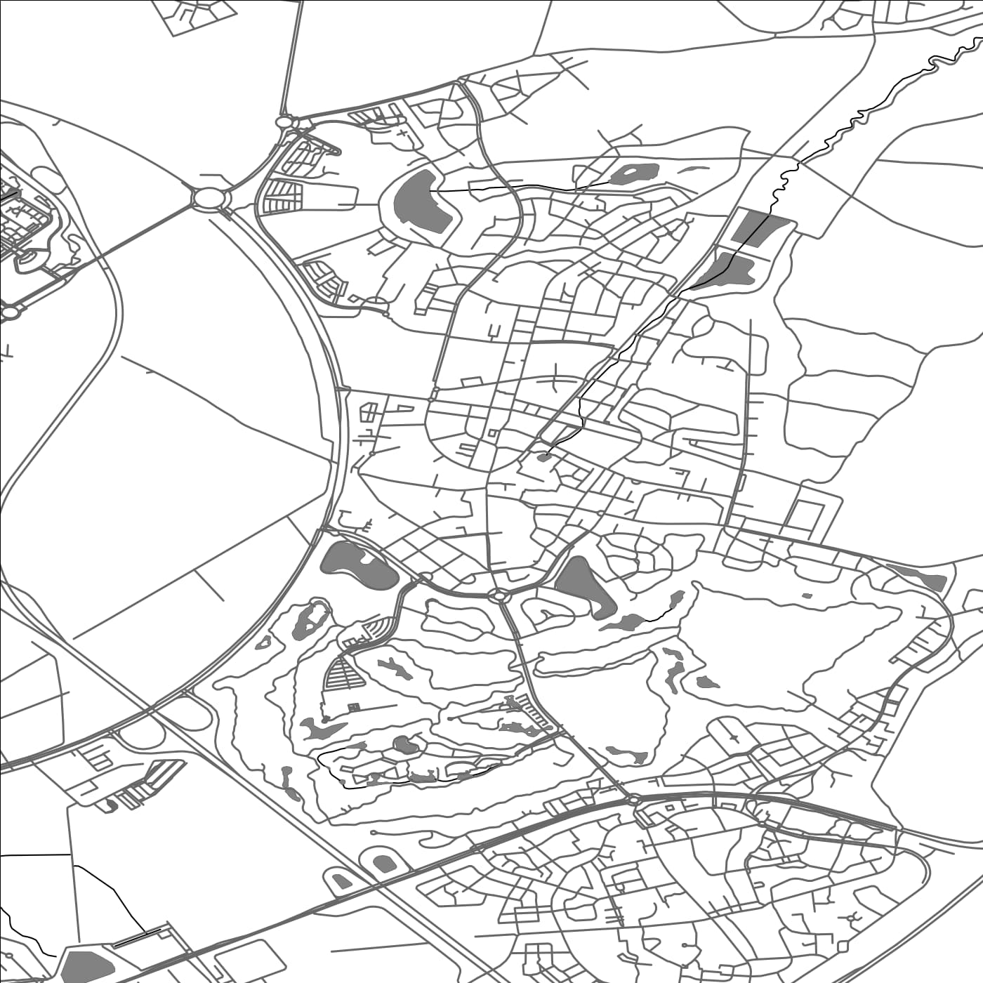 ROAD MAP OF MAGNY-LE-HONGRE, FRANCE BY MAPBAKES