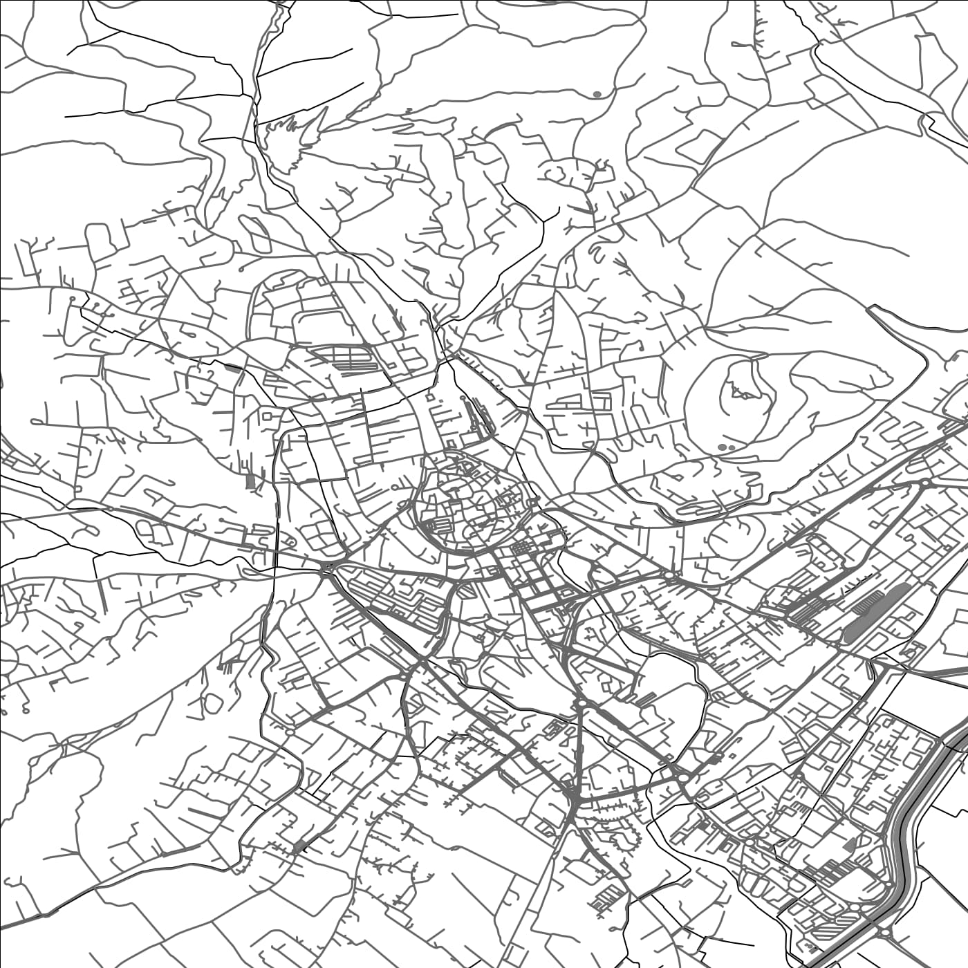 ROAD MAP OF MANOSQUE, FRANCE BY MAPBAKES